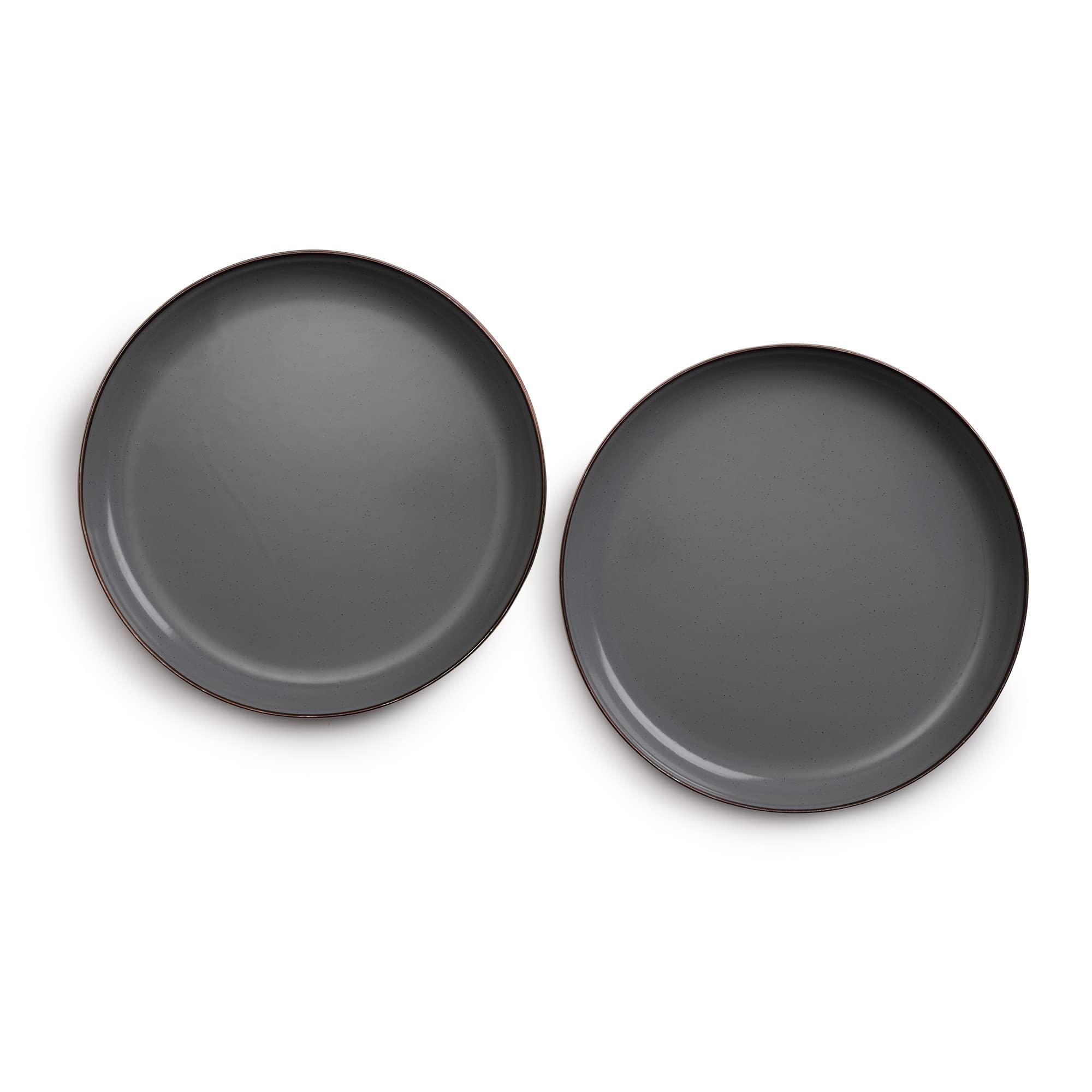 Barebones 8 Inch Salad Plate - Set Of 2 Salad Plates - Enamelware Plates - Durable Kitchen Or Camping Plate (Slate Gray)