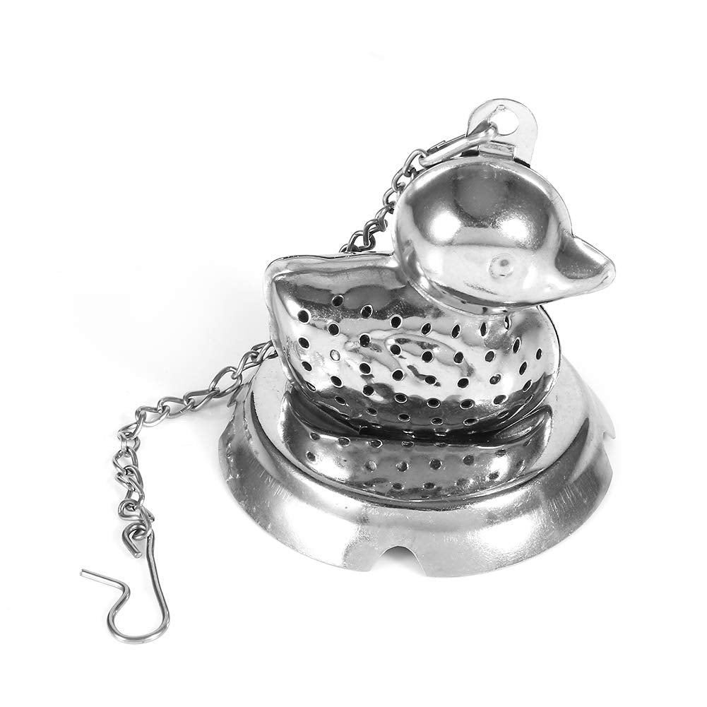 Duck Tea Infuser, Stainless Steel Infuser Herbal Spice Infuser Ball Strainer With Chain Hook Spices And Seasonings (Duck)