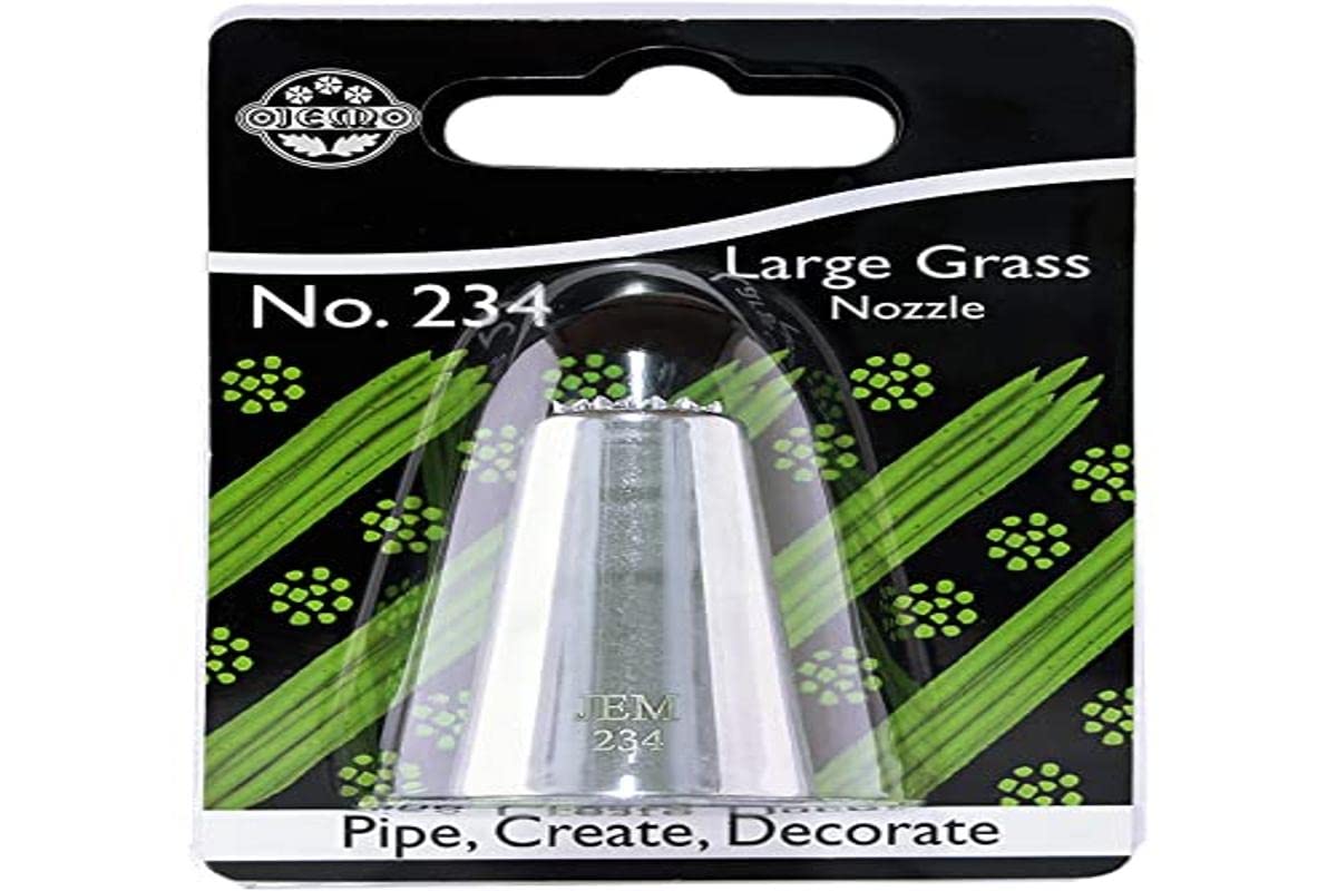 Jem Large Grass Piping Nozzle Decorating Tip # 234, Standard, Silver