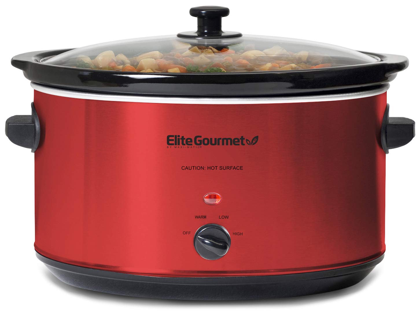 Elite Gourmet Mst-900Rxt# Electric Ceramic Xl Jumbo Slow Cooker, Adjustable Temp, Entrees, Sauces, Stews & Dips, Dishwasher Safe