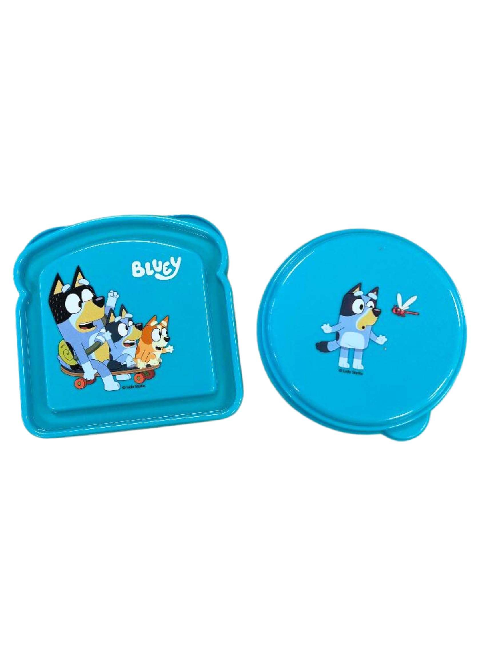Greenbrier International, Inc. Bluey Lunch Box 2 Piece Set Kit - Includes 1 Reusable Sandwich Container And 1 Snack Bowl Kids Lu