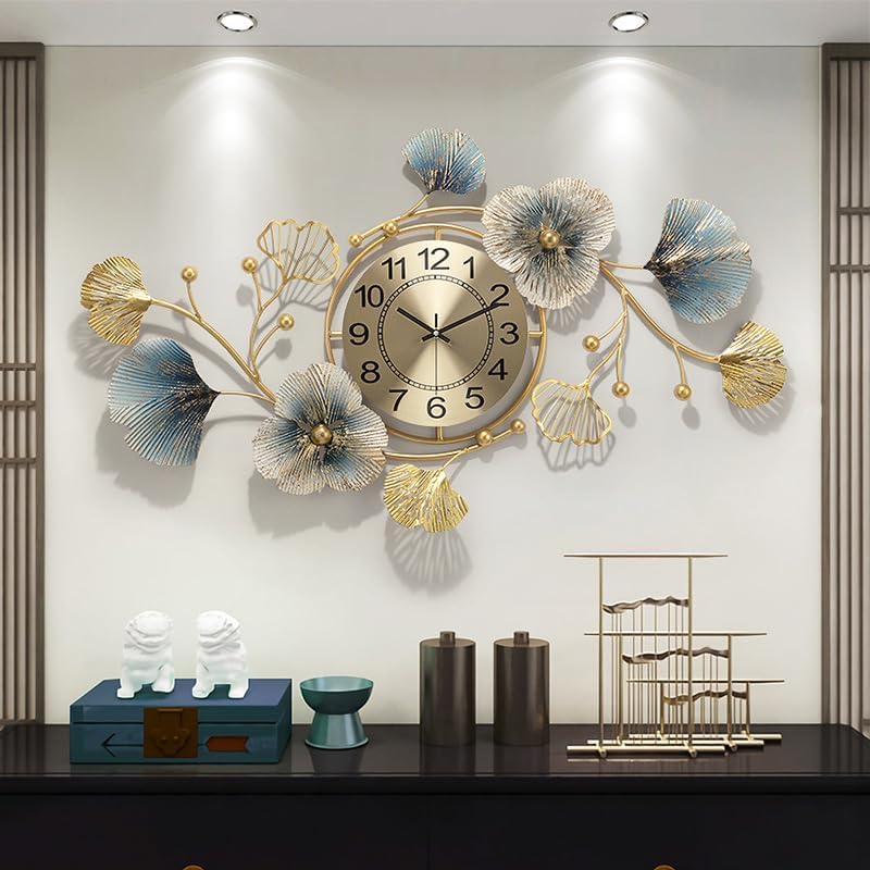 Zm Handicrafts Iron Metal Fancy Decorative Clear Image Wall Mount Floral Wall Mirror With Hook For Hanging On Wall For Bedroom, 