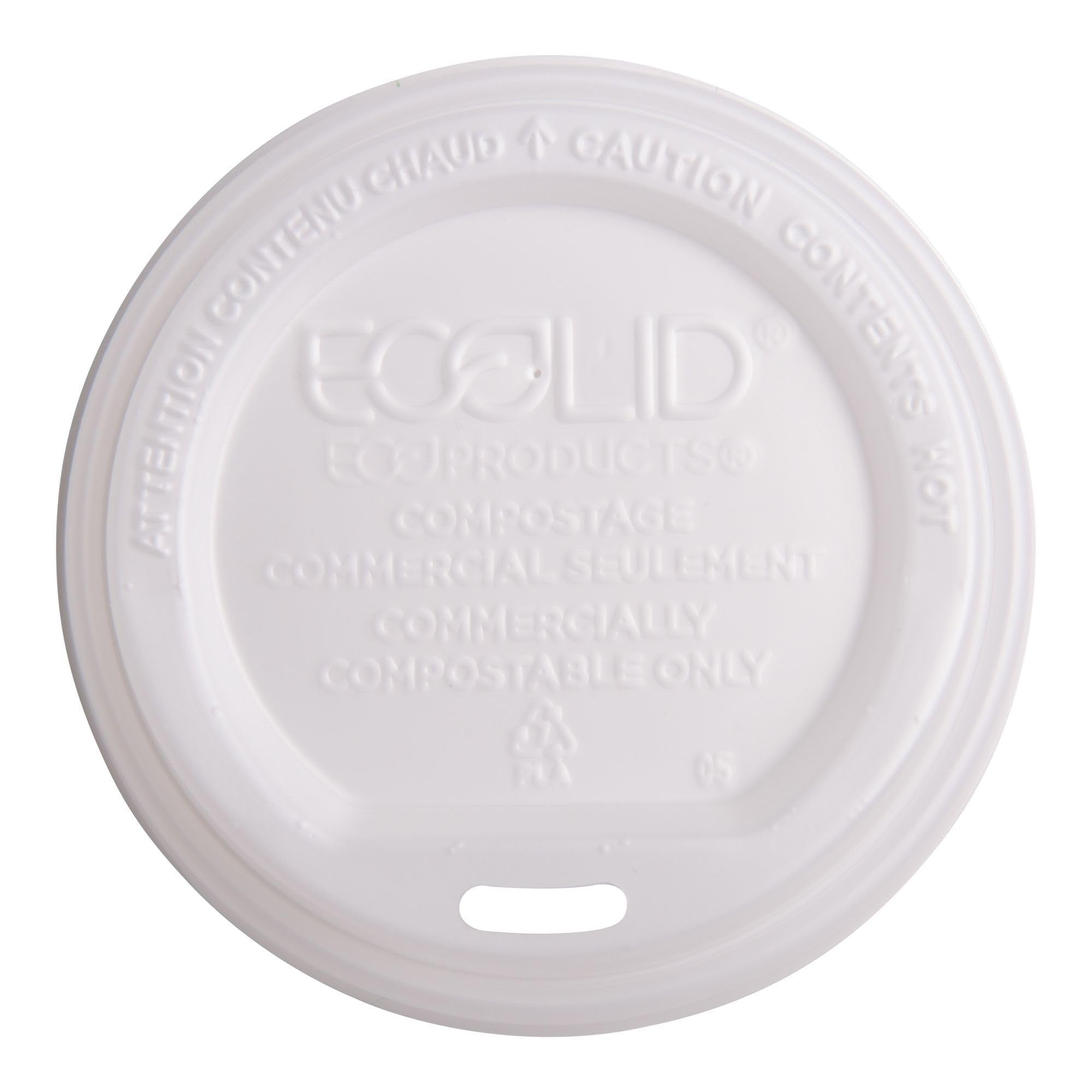 Eco-Products Disposable Hot Coffee Cup Lid, Eco-Friendly Compostable Cup Sip Lid, Lid For 10-20 Oz, Case Of 800