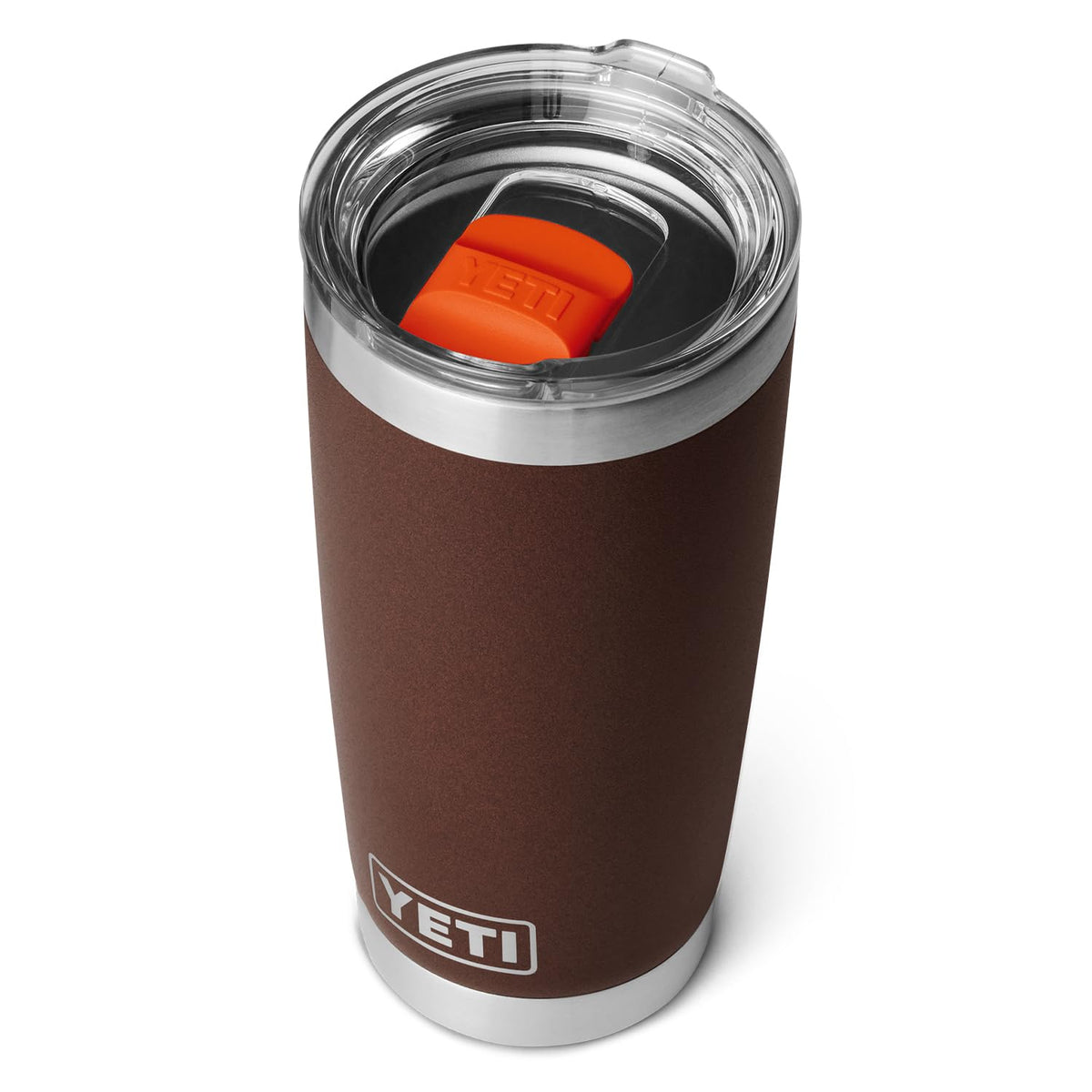 Yeti Rambler 20 Oz Tumbler, Stainless Steel, Vacuum Insulated With Magslider Lid, Wetlands Brown
