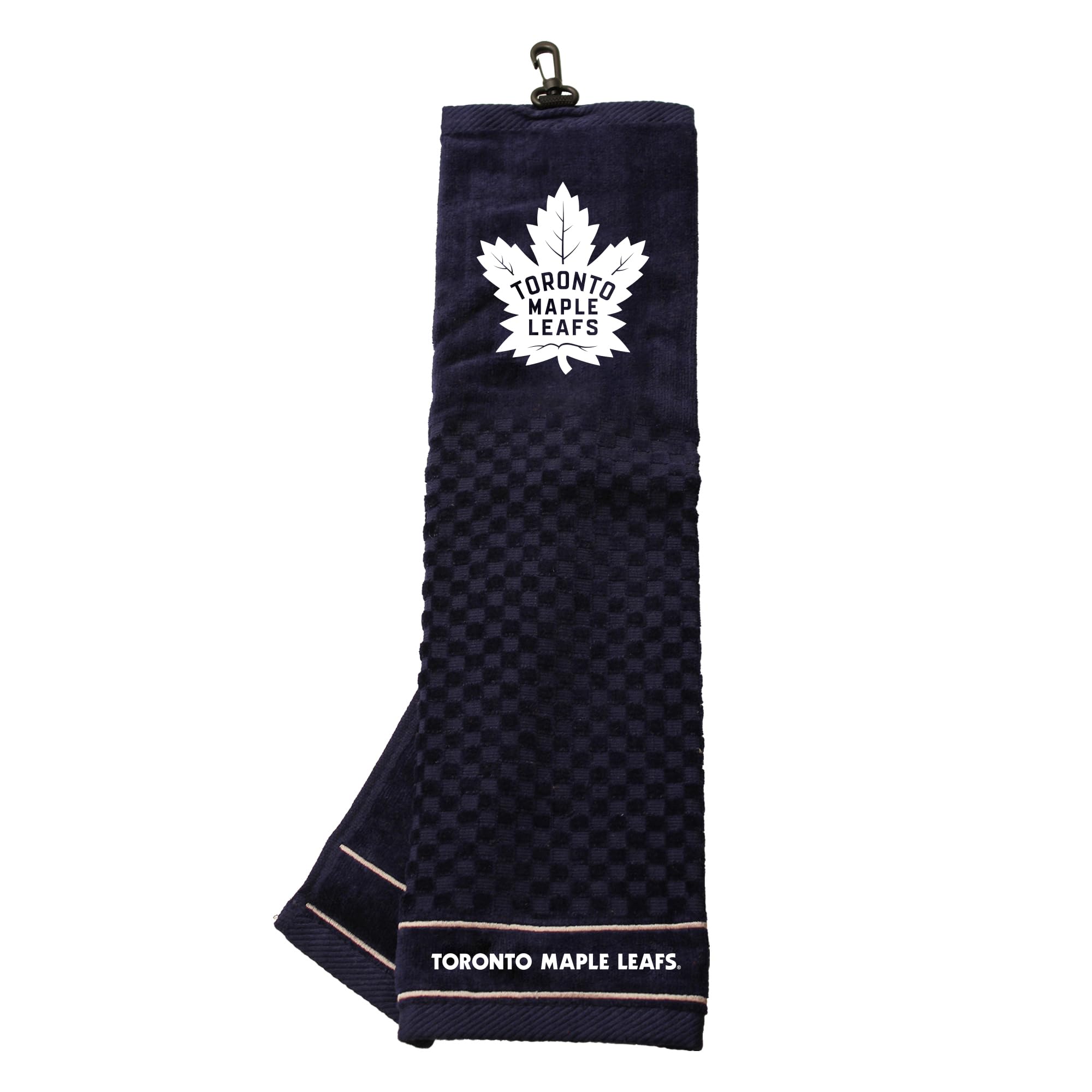 Team Golf Nhl Toronto Maple Leafs Embroidered Golf Towel Embroidered Golf Towel, Checkered Scrubber Design, Embroidered Logo