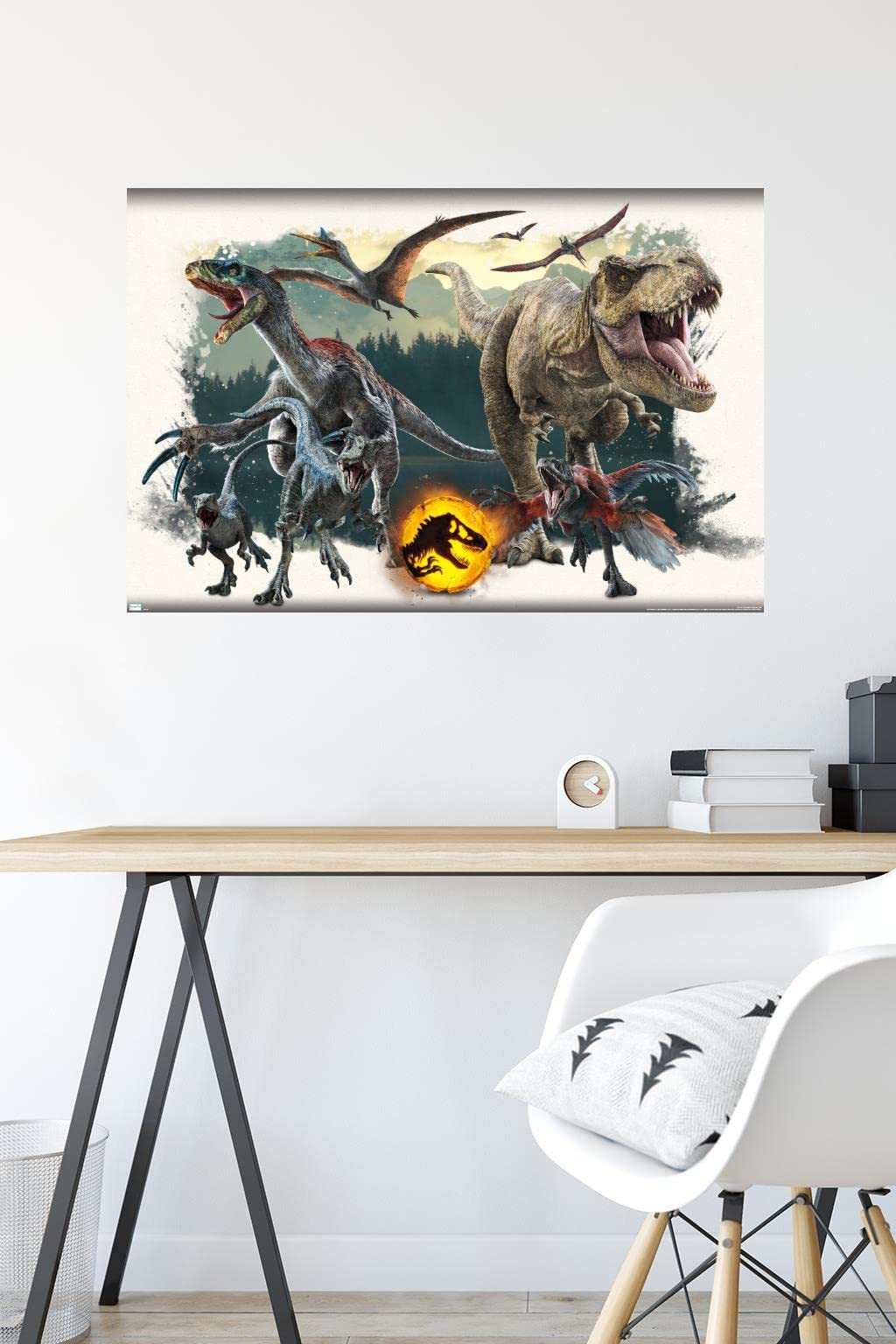 Trends International Jurassic World: Dominion - Aggression Wall Poster, 22.375'' X 34'', Premium Unframed Version