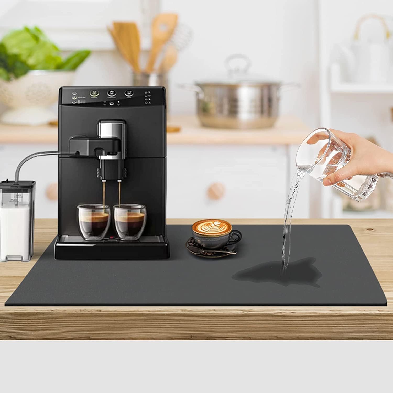 Whitoplus Kitchen Utensil Dish Drying Mat | Quick Dry Water Absorbent | Extra-Large Drying Mats For Kitchenware | Super Draining