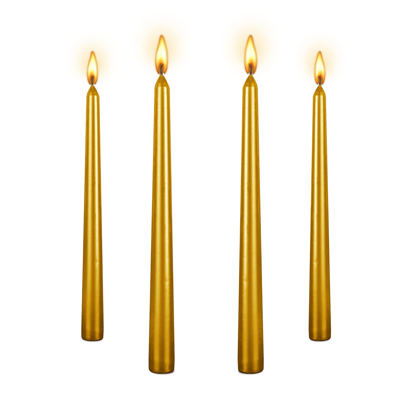 Kemladio 4 pcs 10 inch Taper Candles, Burning Unscented Tapered Candles 8 hrs, Long Candle Sticks,Dinner Candle,Tall Candle Stic