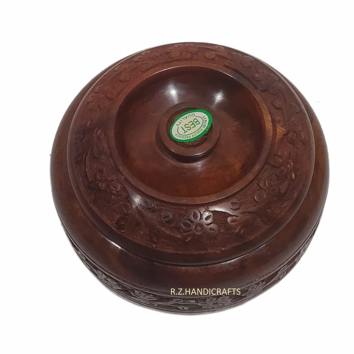 R.Z.Handicrafts 4 Blends Wooden Spice Boxes 4 Containers Box In Sheesham Wood Spice Jar For Kitchen Masala Box Masala Daani Dab