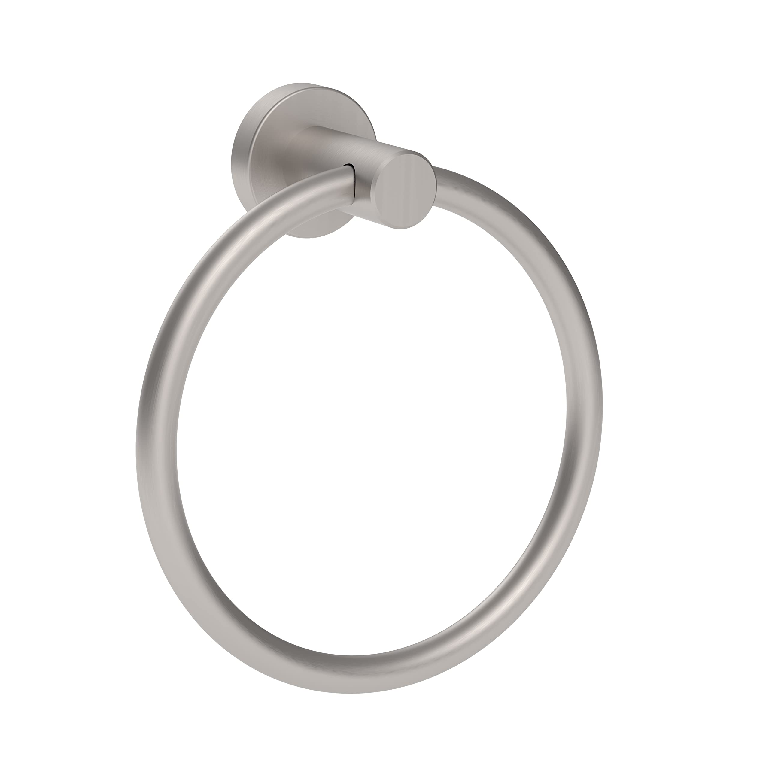 Rarxtr Brushed Nickel Hand Towel Holder For Bathroom Kitchen Towel Ring Modern Rounded Base Wall Mount Sus304 Stainless Steel