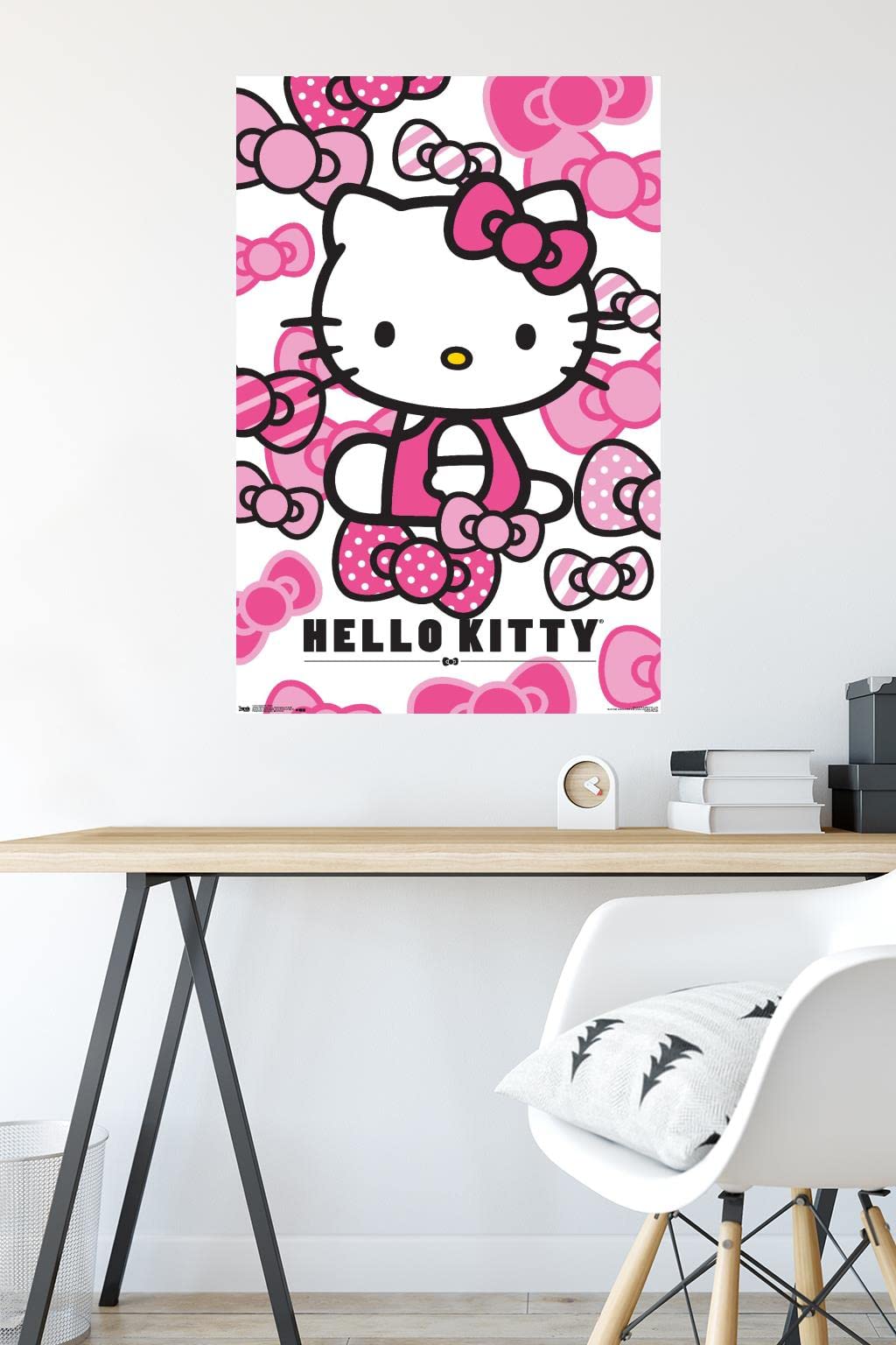 Trends International Hello Kitty Bows Wall Poster - Unframed, 34" x 22.4", Model RP14734