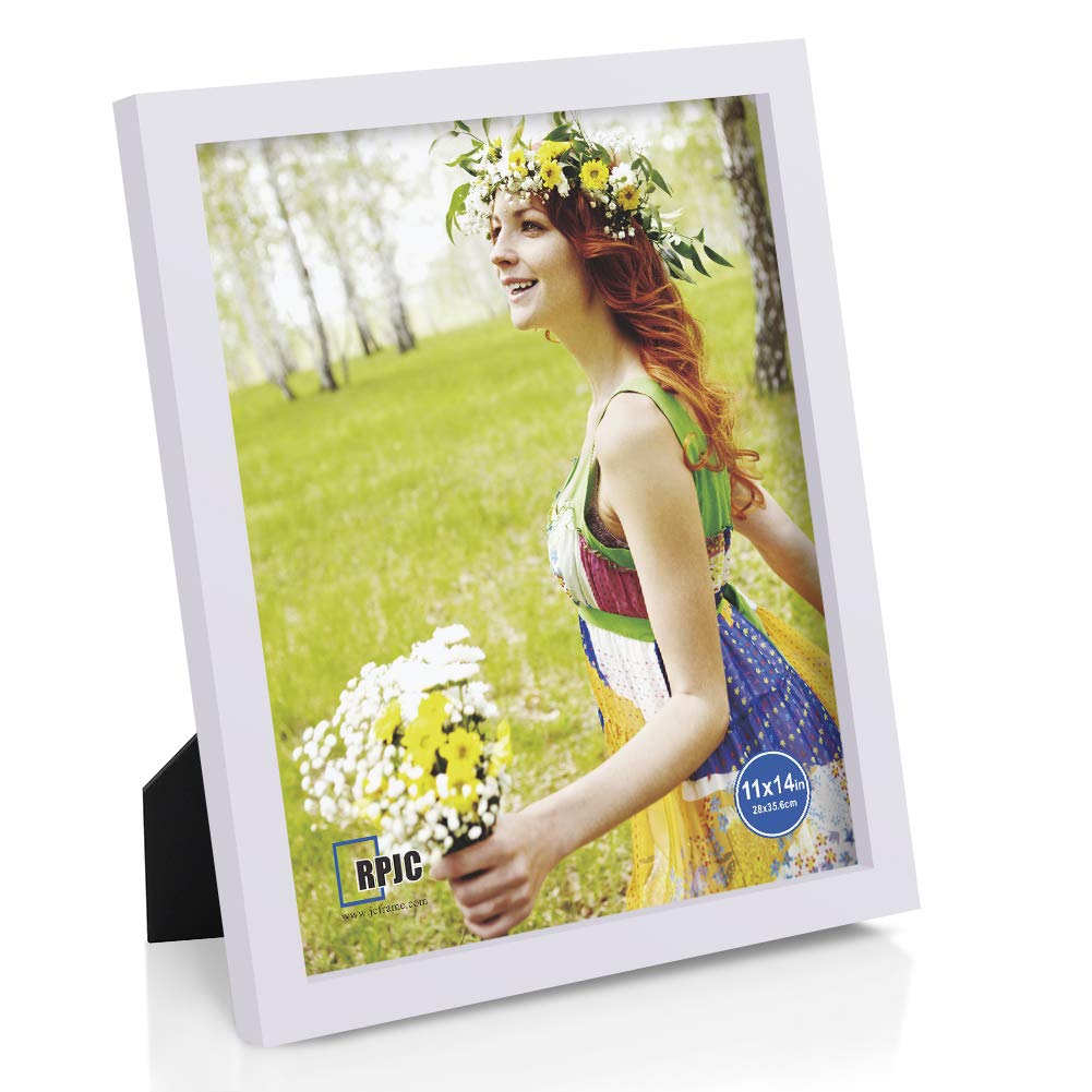 RPJC 11x14 inch Picture Frames Made of Solid Wood and High Definition Glass Display Pictures for Wall Mounting Photo Frame with 