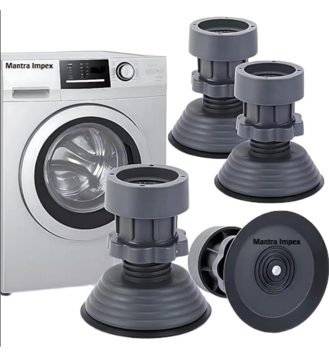 Mantra Impex Washing Machine Vibration Pads, Floor Trays, Refrigerator Stand, Washing Machine Stand,Height Adjustment Feet For R
