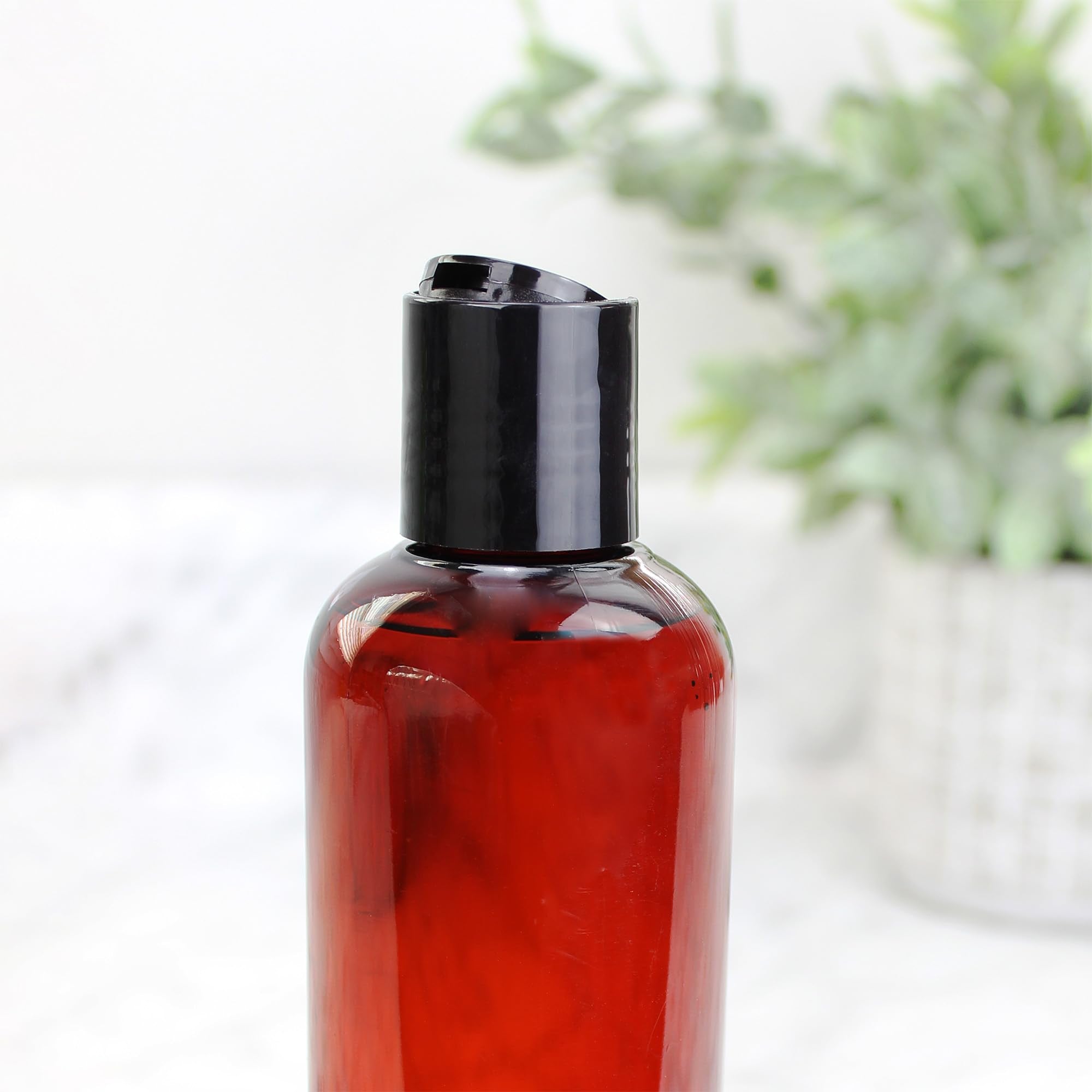 Cornucopia Brands 8Oz Empty Plastic Bottles With Disc Top Flip Cap (6 Pack); Bpa-Free Containers For Shampoo, Lotions, Liquid Bo