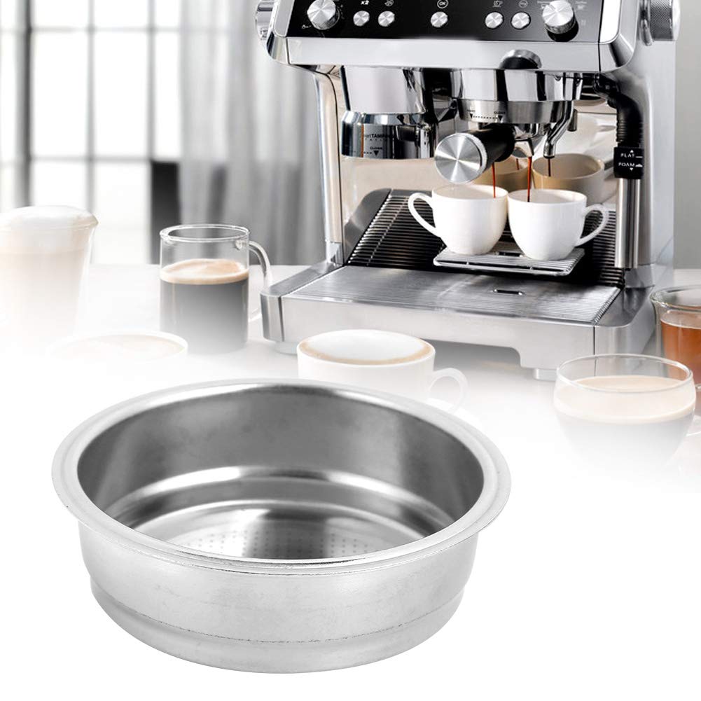 51Mm Single Layer Coffee Machine Filter, Stainless Steel Non-Pressurized Porous Filter Basket, 10 Grams Of Powder Capacity