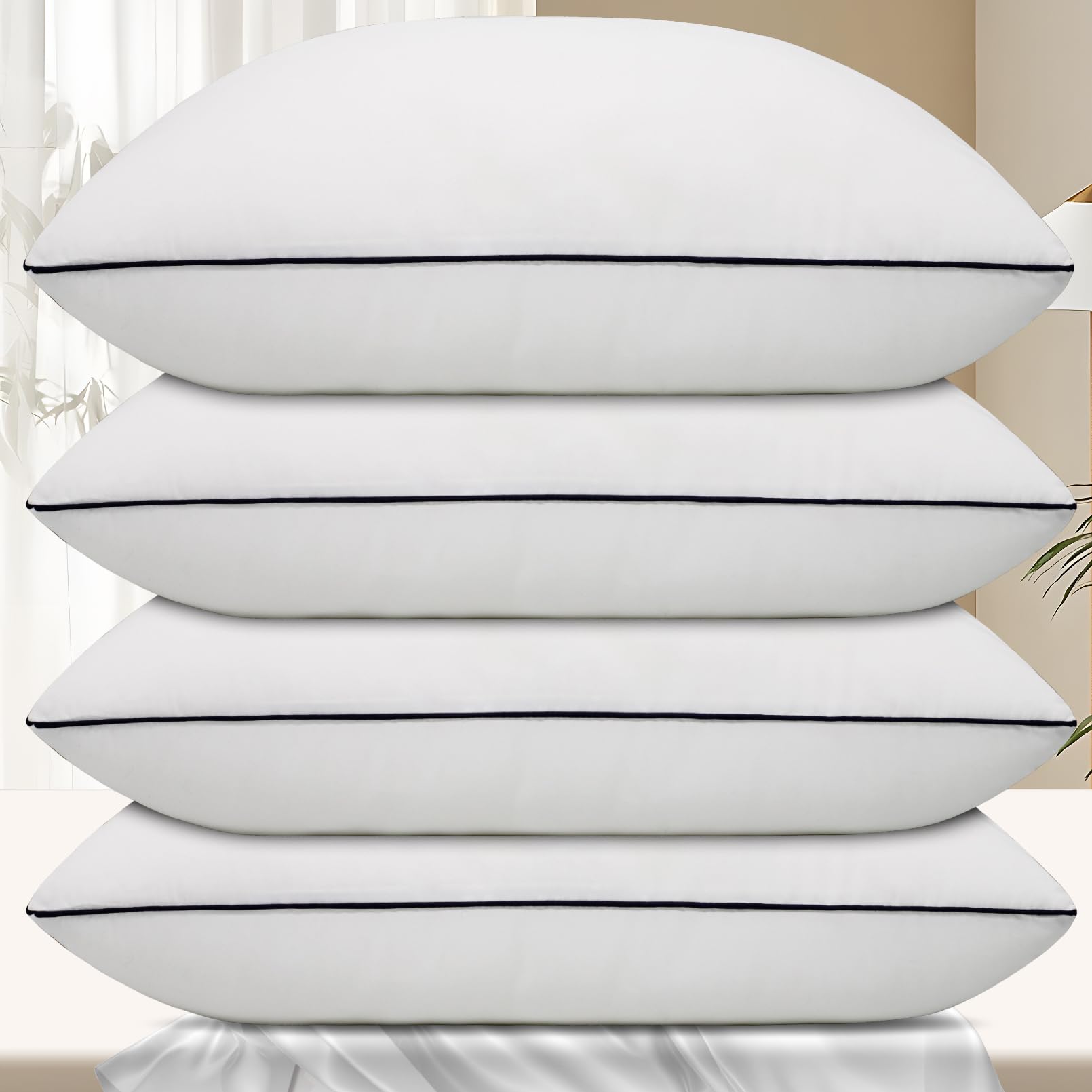 Vorouhals Hotel Collection Bed Pillows For Sleeping 2 Pack Cooling Pillows Set Of 2 For Back, Stomach Or Side Sleepers, Super So
