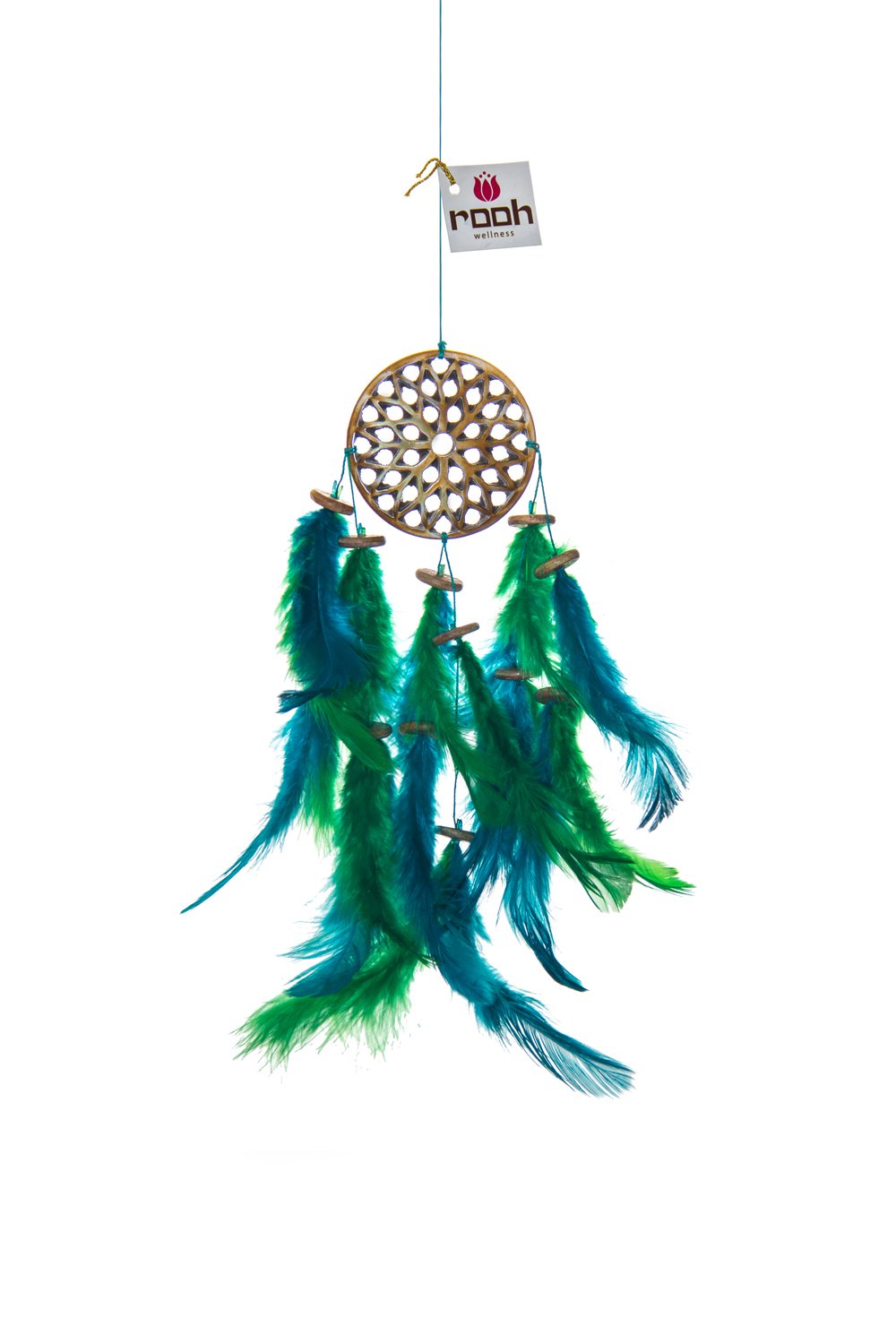 Rooh Dream Catcher ~ Wooden Earth ~ Handmade hangings (Can be Used as Home Decor, Gift, Wall Hangings, Meditation Room, Yoga Tem