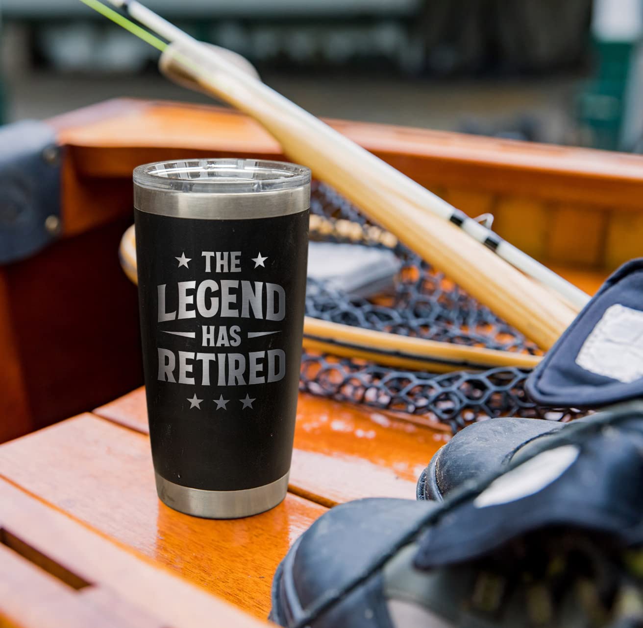 Prpinkrain Retirement Gifts For Men 2024 - The Legend Has Retired - American Flag Tumbler, Gag Gifts For Men, Him, Husband, Cowo
