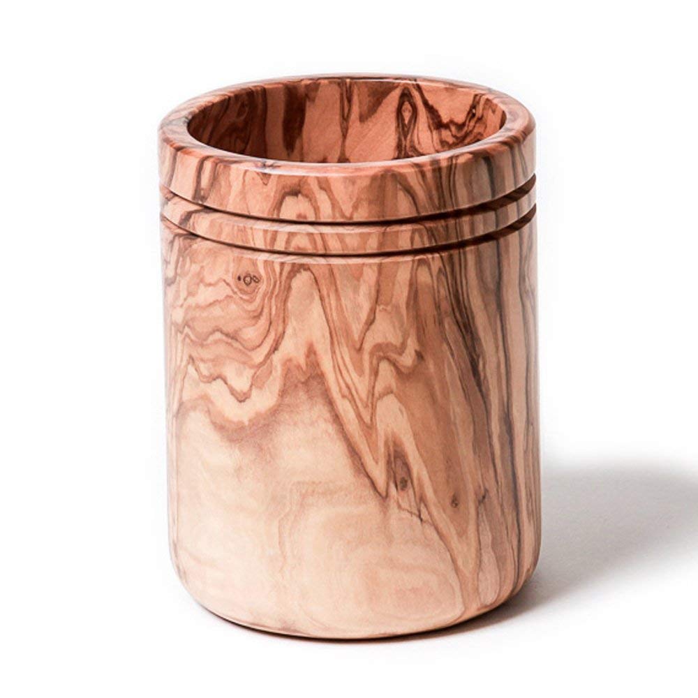 Berard Utensil Canister, Large, Olive Wood