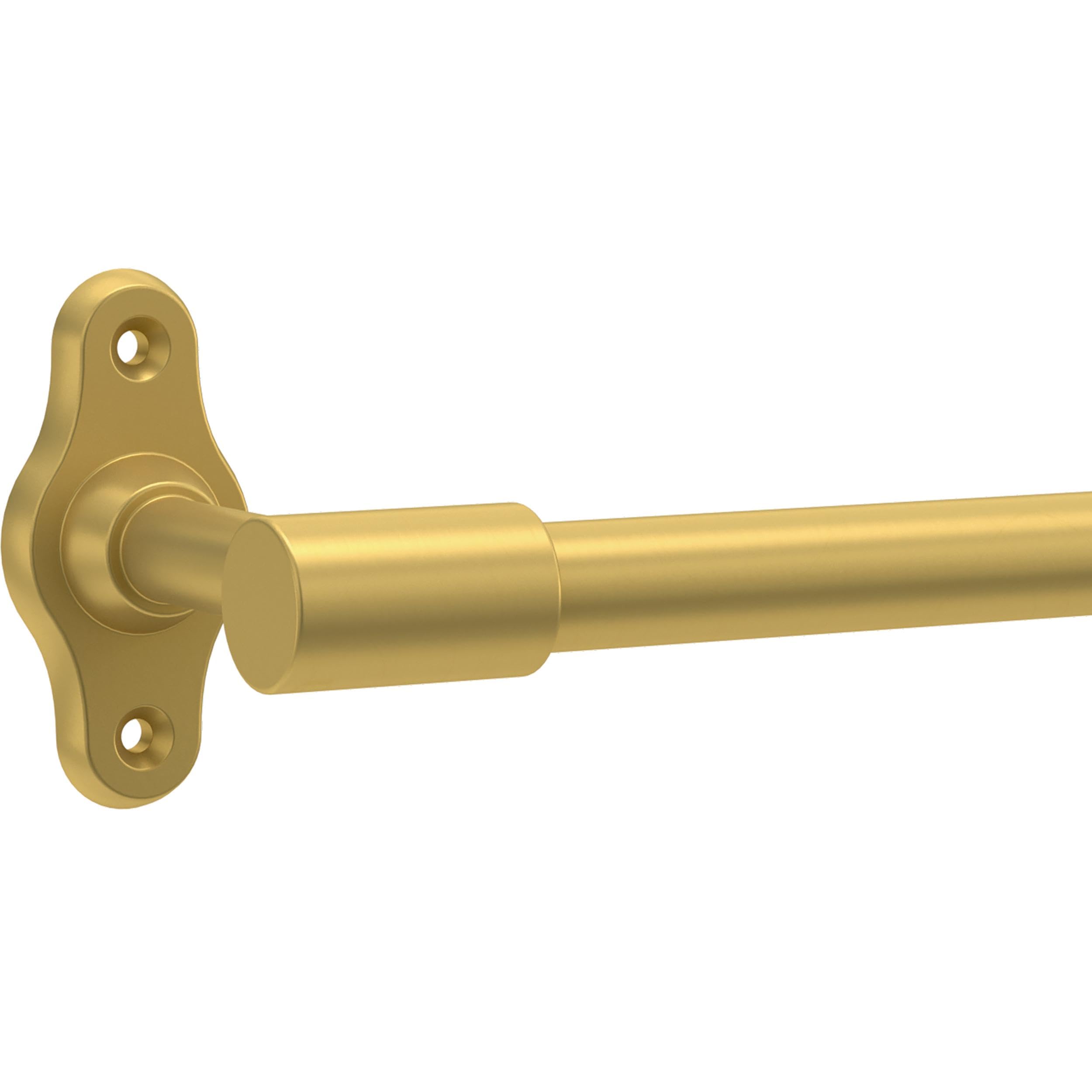 Franklin Brass Calloway (1-Pack) Toilet Paper Holder Satin Gold Euro Tissue Roll Holder Single Post Toilet Tissue Holder Wall Ba