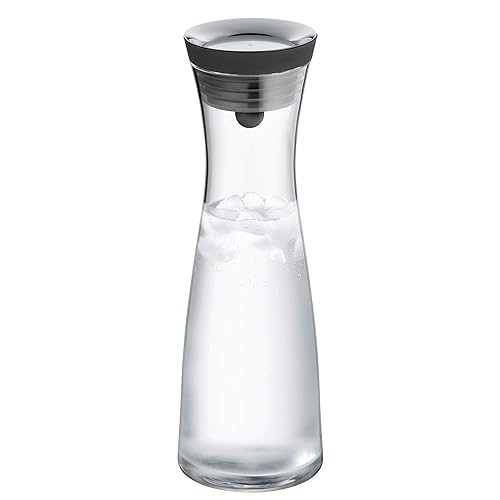 WMF Basic Water Decanter 1L Height 29 cm close-Up Stopper glass cromarganA Stainless Steel Silver