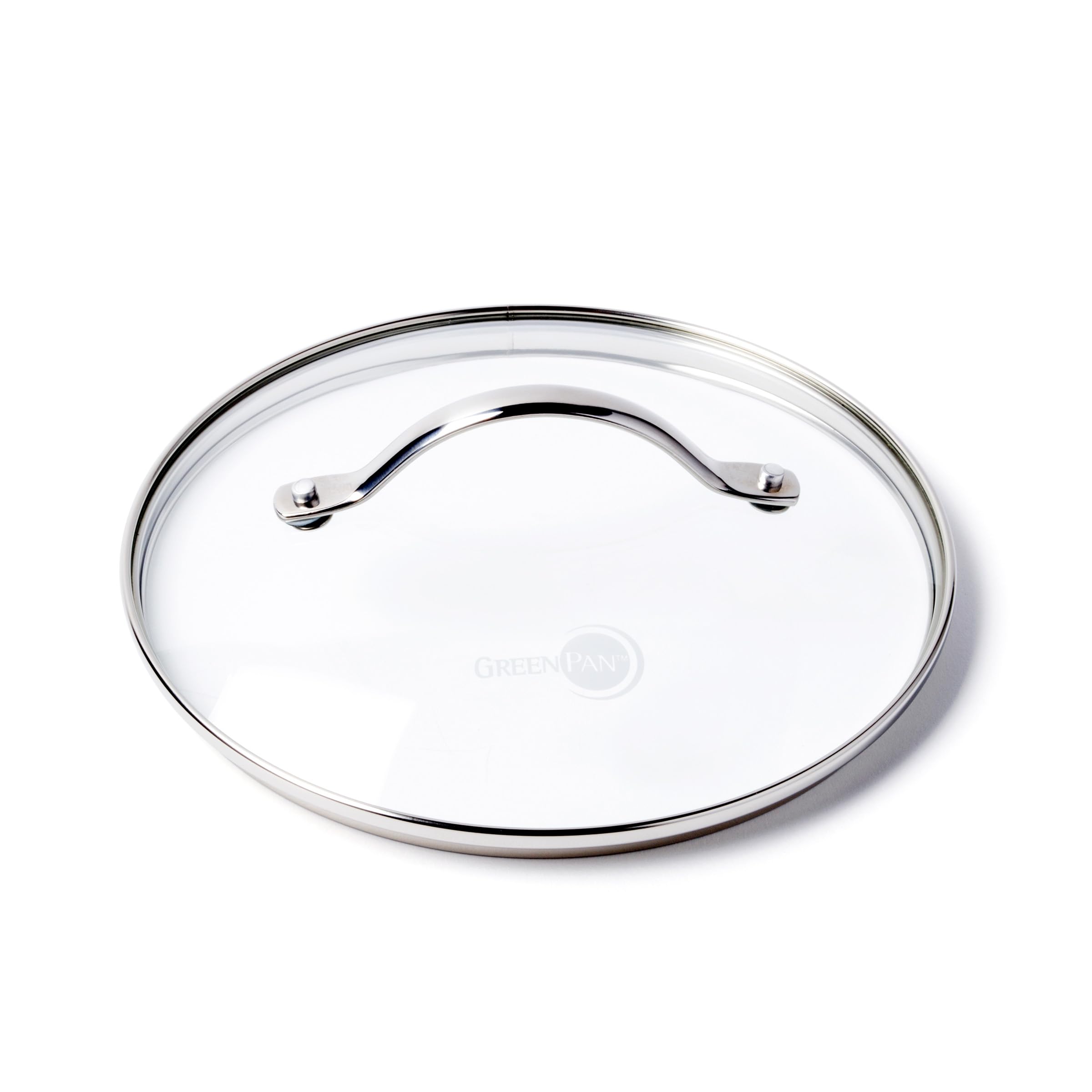 GreenPan 8.5 Universal Glass Lid with Stainless Steel Handle, Tempered Glass Lid for Frying Pan Skillet, PFASFree