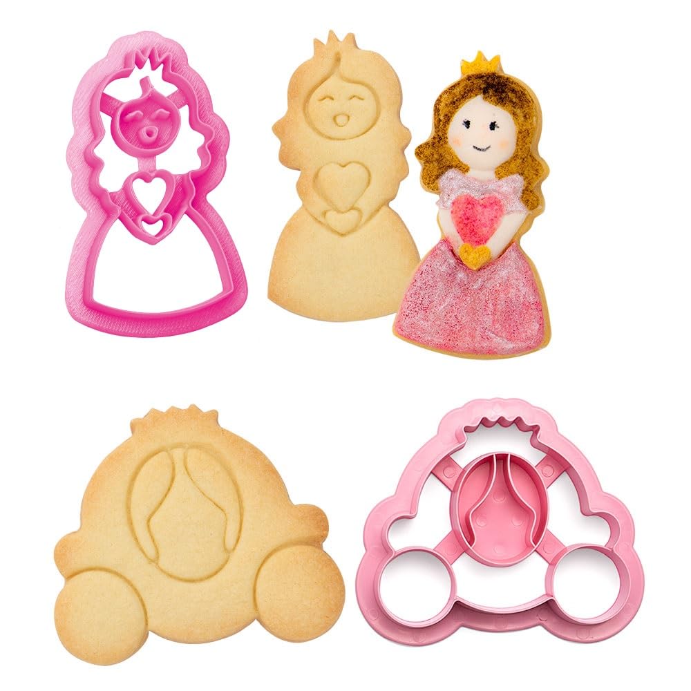 Decora Princess Plastic Cookie Cutters (Set of 2)