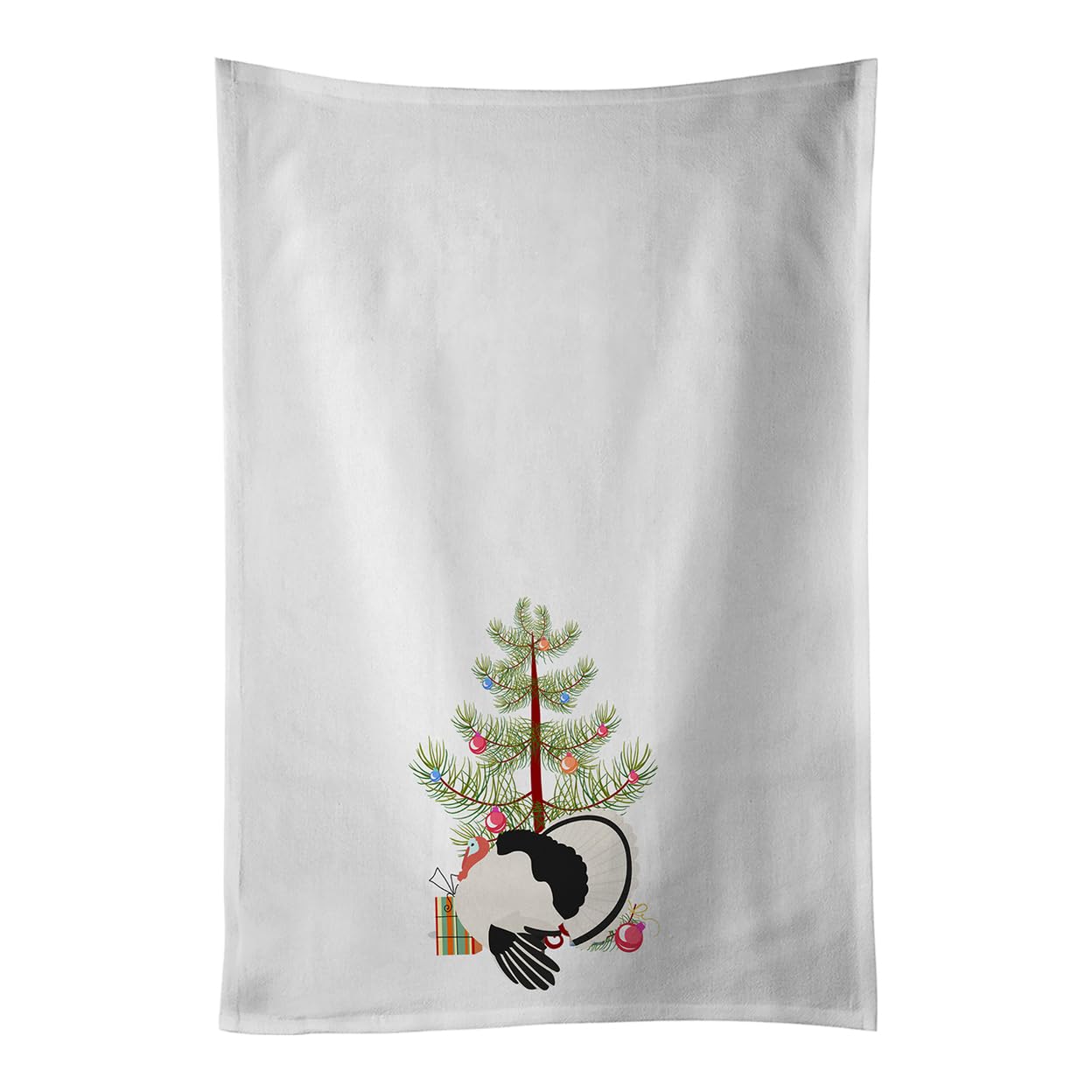 Royal Palm Turkey Christmas White Kitchen Towel Set of 2