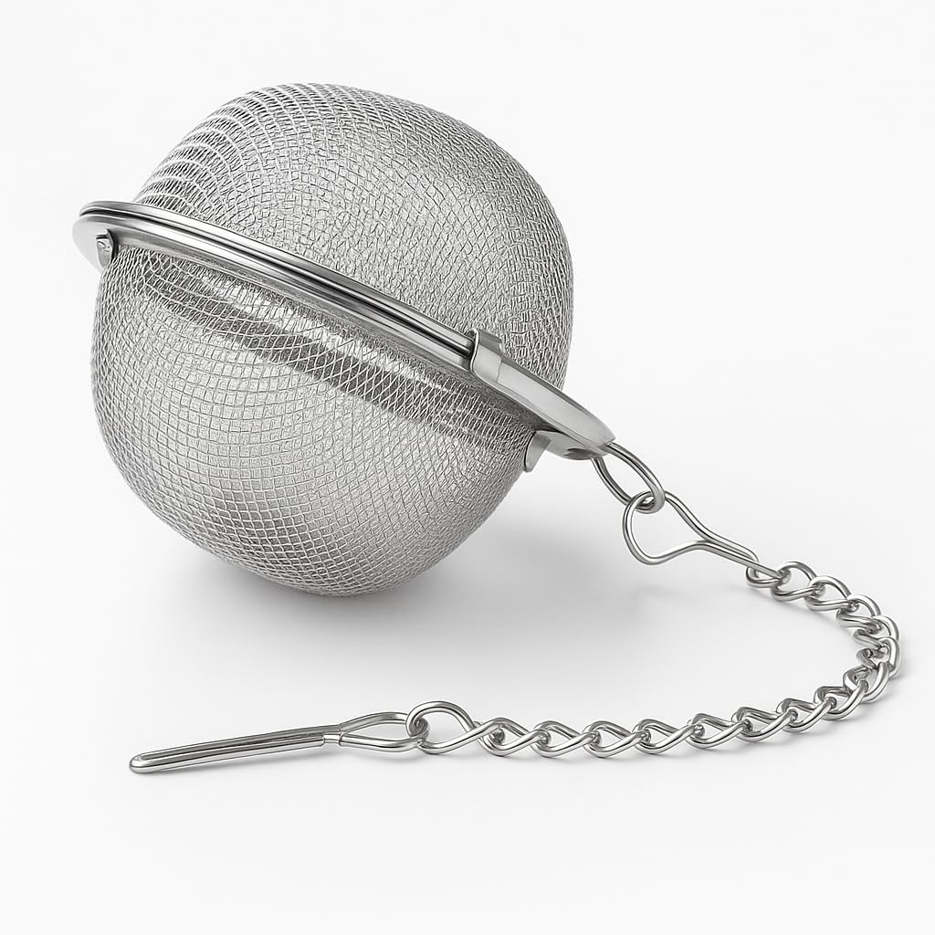 Stainless Steel Tea Infuser Ball For Loose Leaf Tea  Medium Mesh Strainer With Chain Hook  Reusable Herbal Spice Diffuser For 