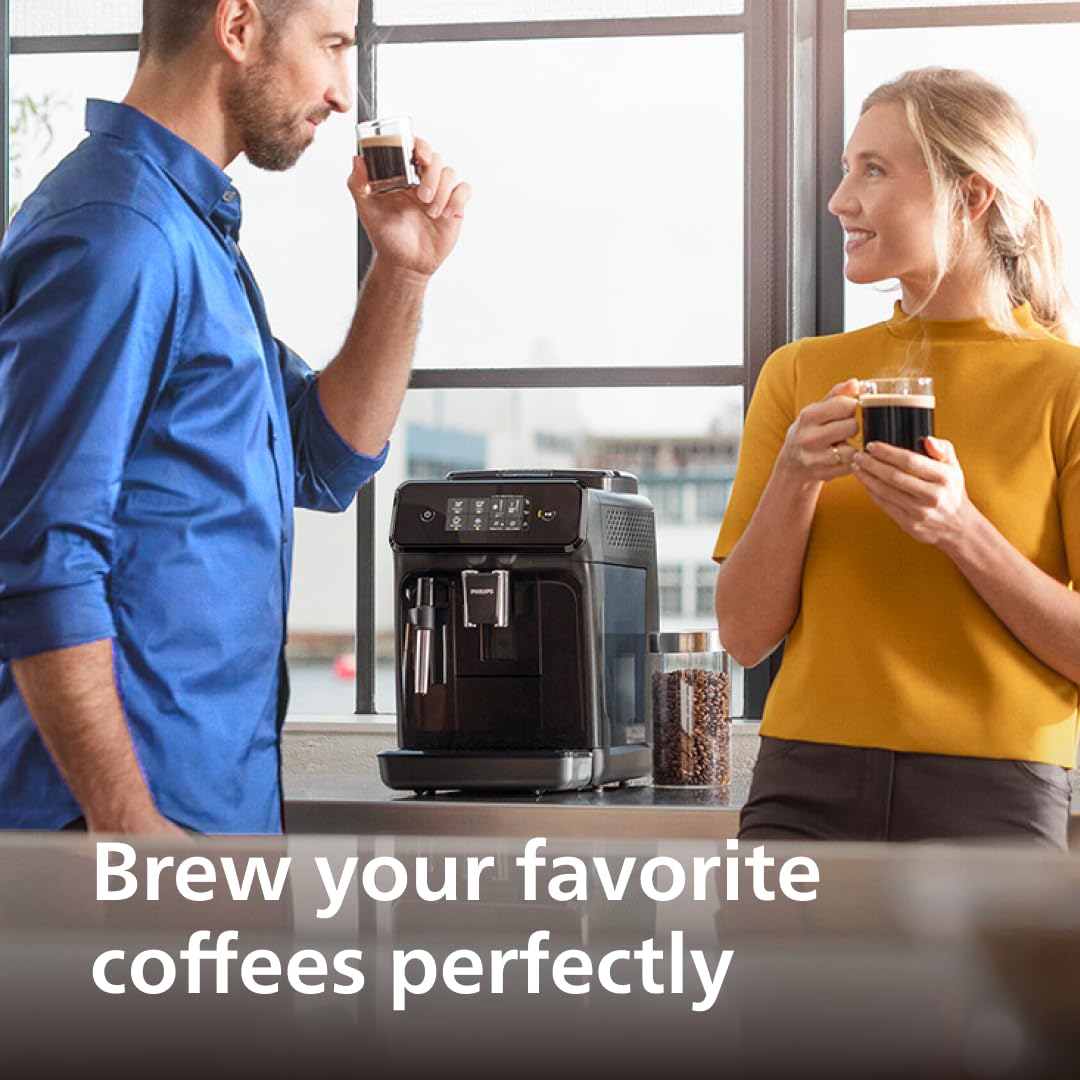 Philips Espresso Machine EP1220/04 - Fully Automatic with Classic Milk Frother, Black, Aquaclean Sold Separately