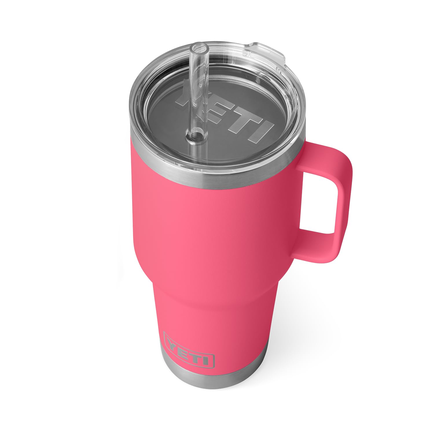 Yeti Rambler 35 Oz Straw Mug, Vacuum Insulated, Stainless Steel, Tropical Pink