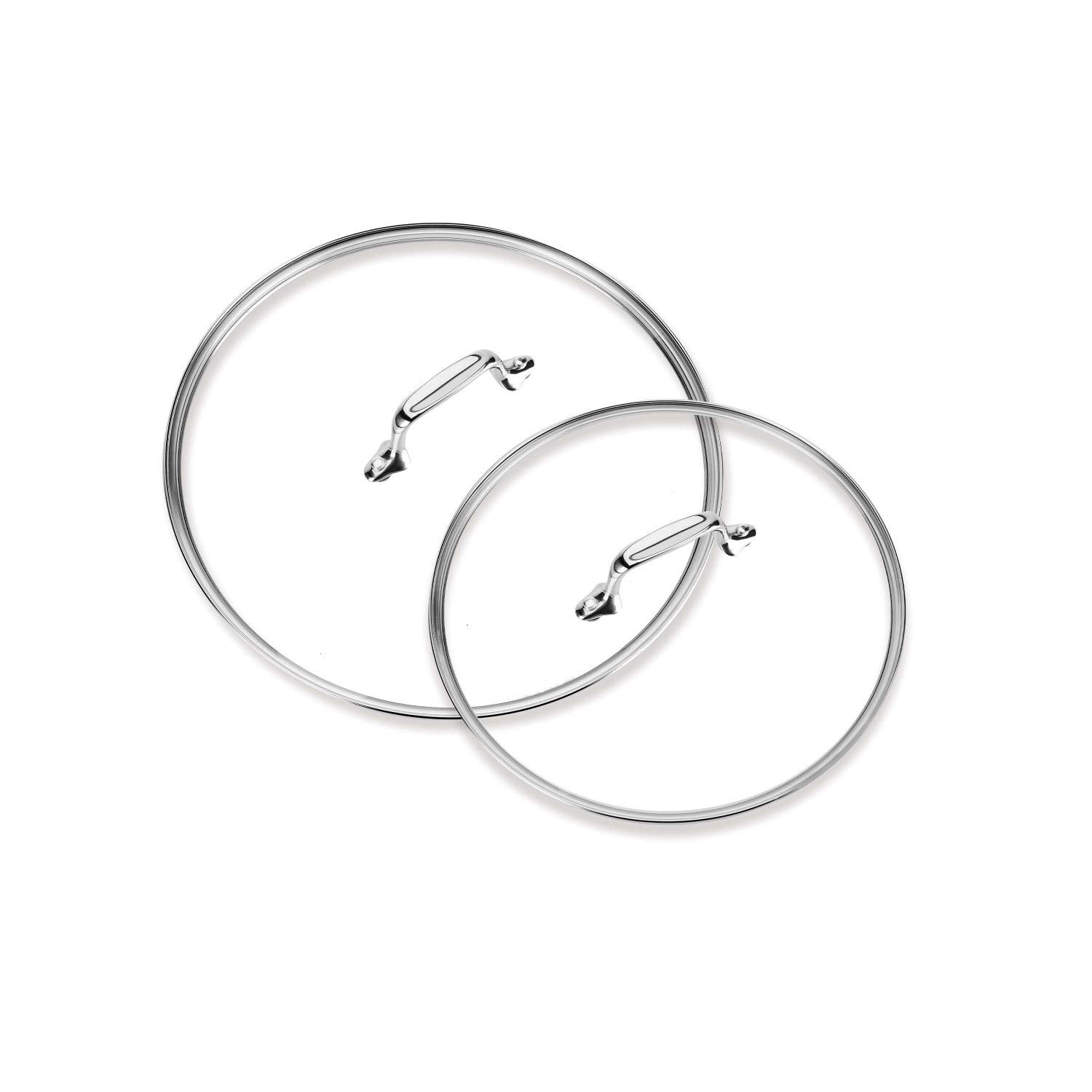 All-Clad Ha1 2 Pack 10'' & 12'' Glass Lid, Clear