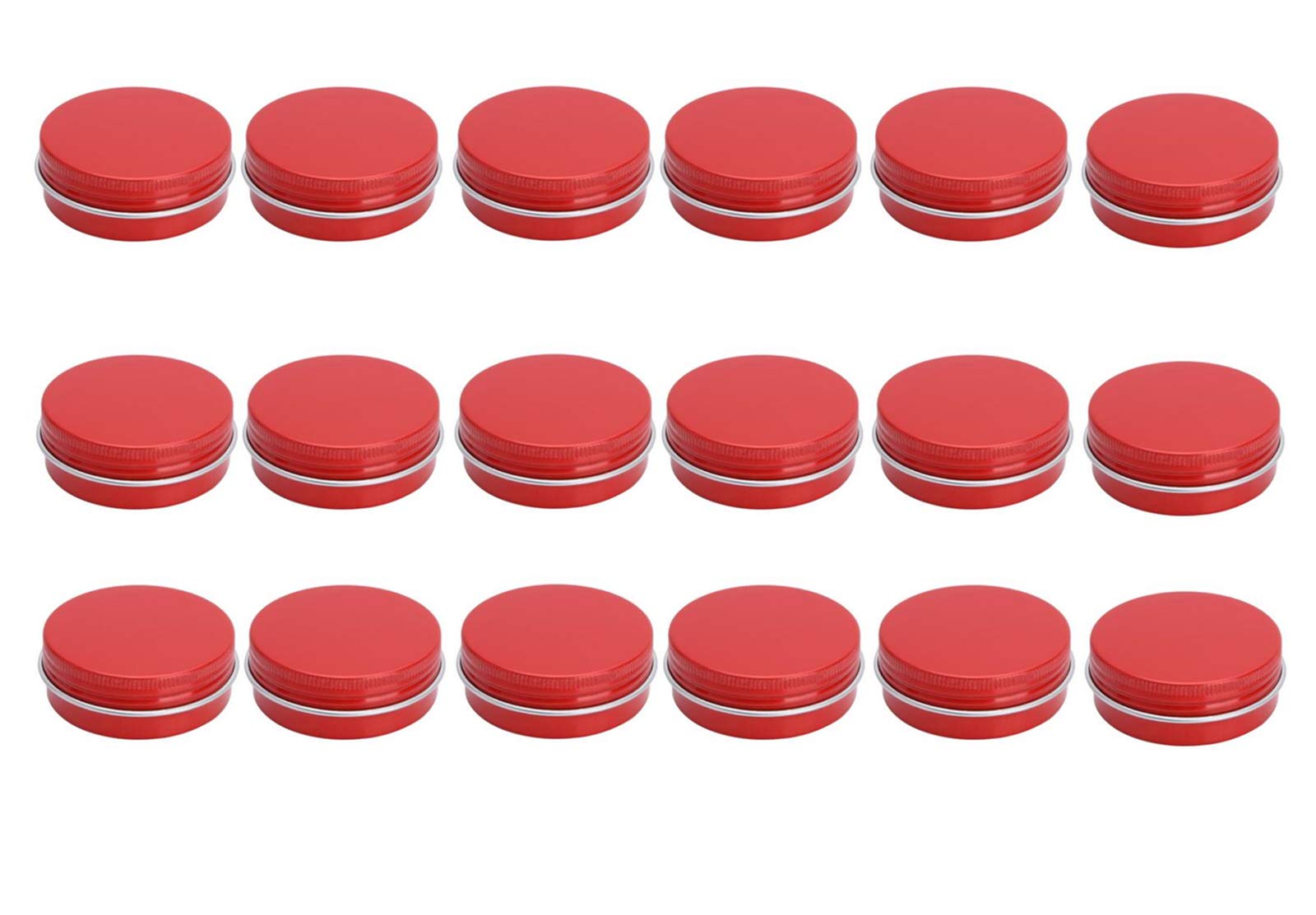 1 Oz/30Ml Red Aluminum Tin Jar With Screw Lid Metal Round Tins Aluminum Tin Cans Containers Metal Steel Tin Cosmetic Sample Cont