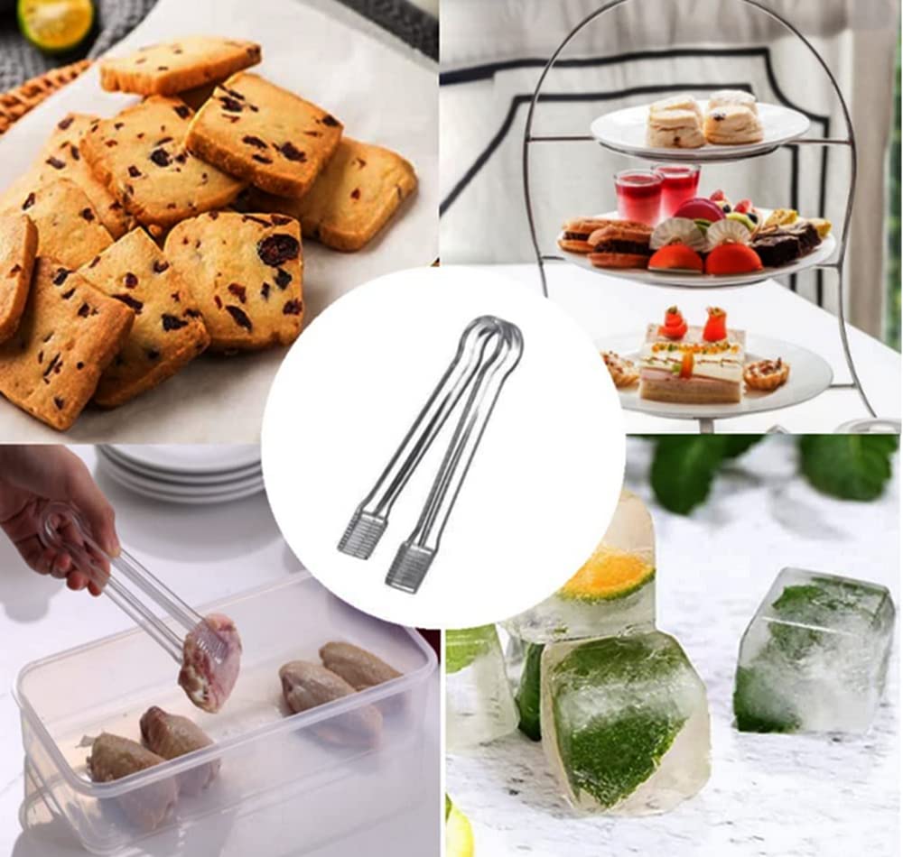 20 Pack Of Set Plastic Buffet Serving Tongs Mini Serving Utensil Tongs Appetizers Tongs And Plastic Kitchen Scoops Clear Ice Sco