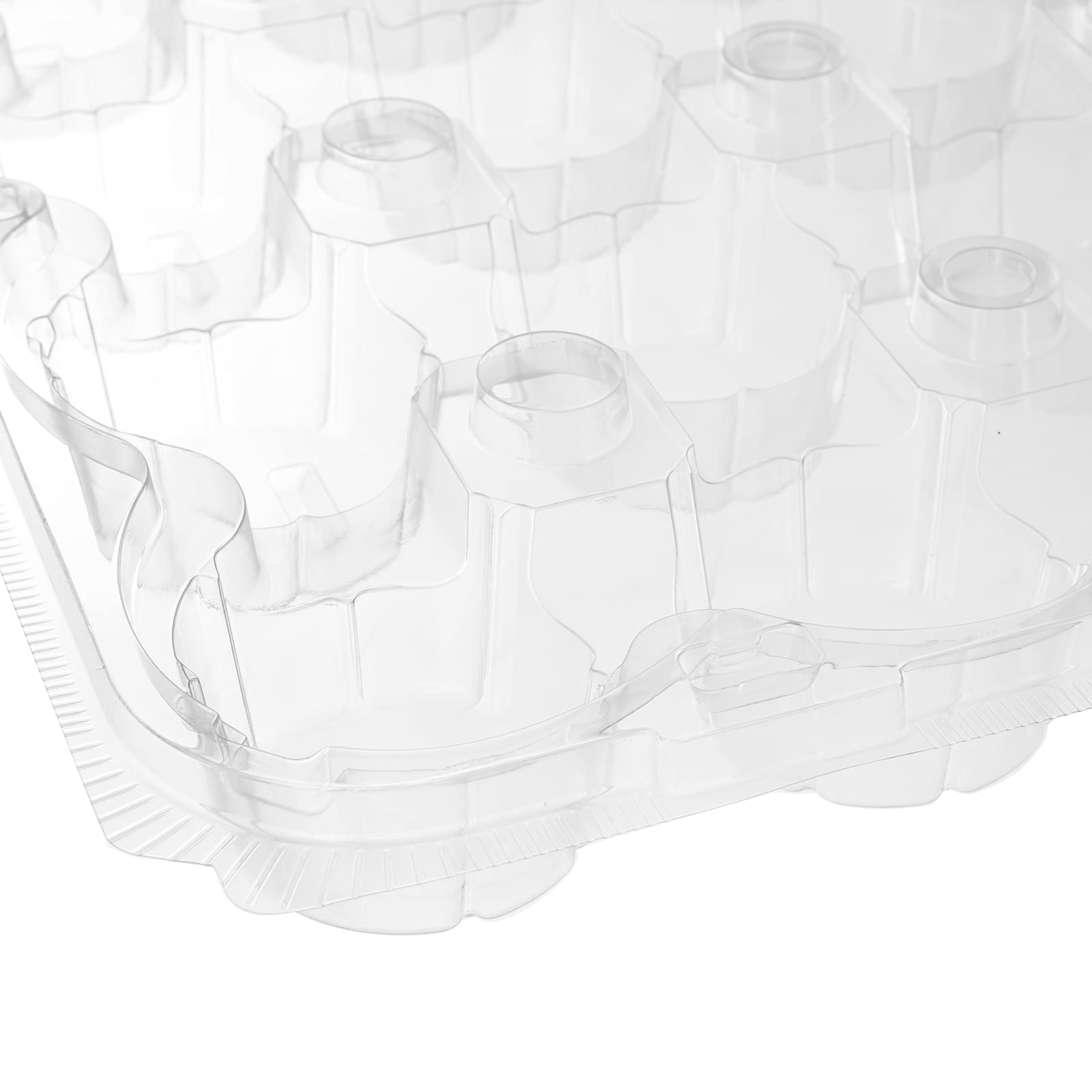 Hedume 7 Pack Cupcake Containers, 24 Counts Stackable Plastic Cupcake Boxes With Detachable Lid Perfect For Cupcakes, Muffin, Bp