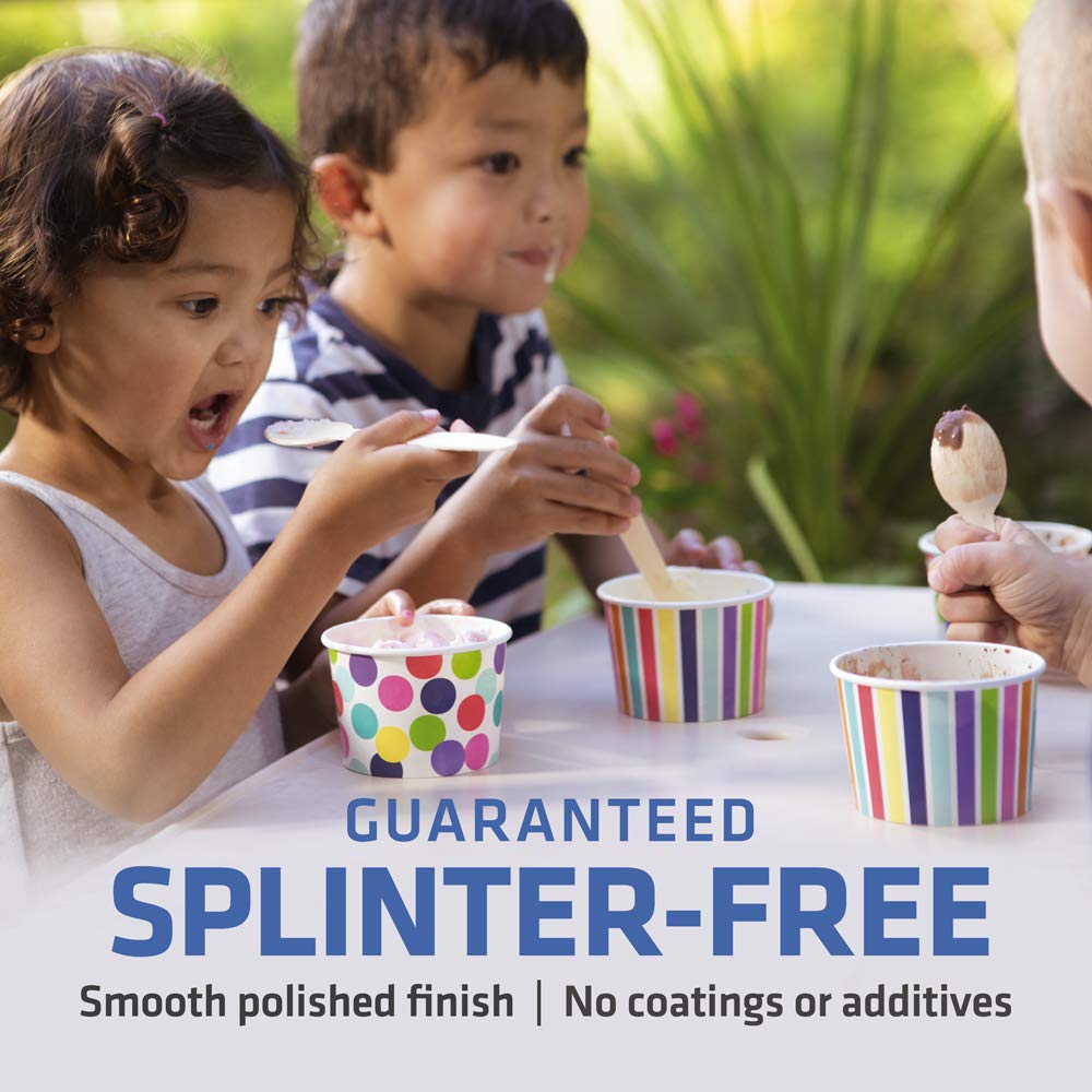 Disposable Wooden Cutlery Set - 100% Home Compostable - 2000 Spoons 6.5, Bamboo Utensils Alternative, Eco-Friendly, Organic, S