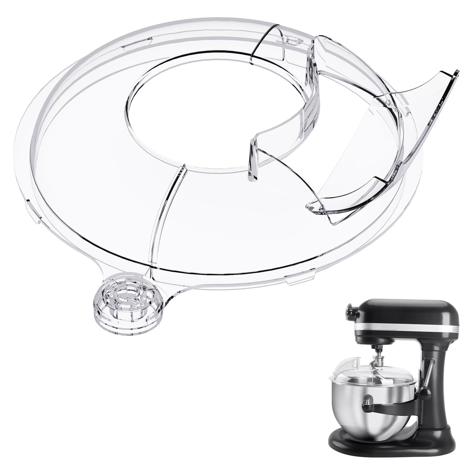 Pouring Shield for KitchenAid 67Qt Bowl Lift Stand Mixer (for Stainless Steel Bowls Only), Splash Guard Mixers Bowl Cover for K