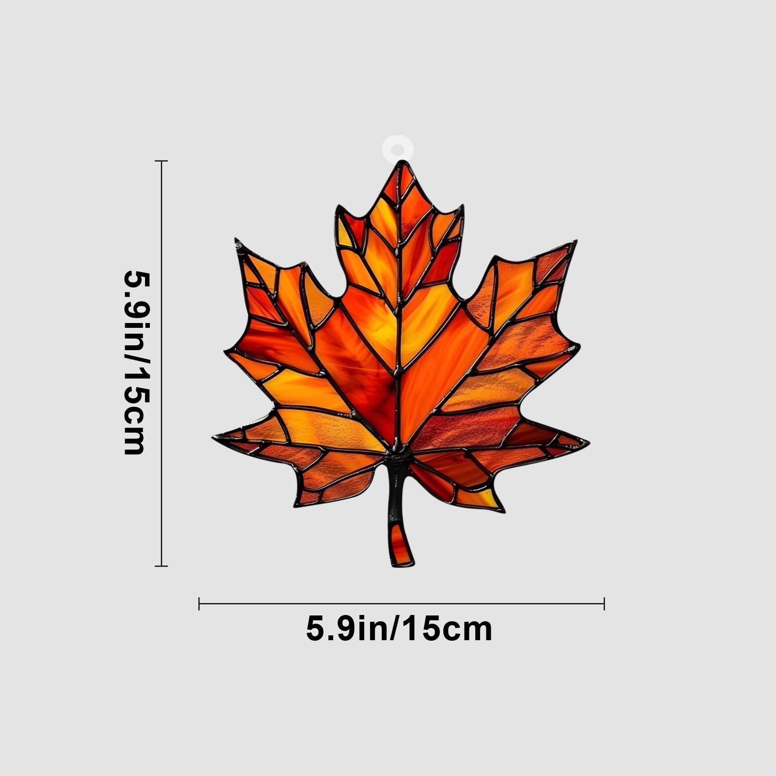 4PCS Maple Leaf Acrylic Fall Ornament Window Hanging Autumn Leaf Decoration, Acrylic Fall Leaves Wall Art Decor Pendent Suncatch