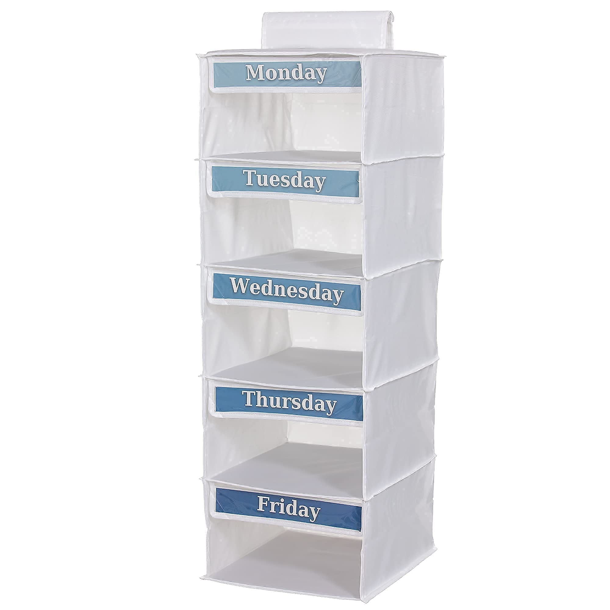 5-Shelf Weekly/Weekday Clothes Organizer For Kids (33   ) School/ Day Of The Week, Monday Through Friday