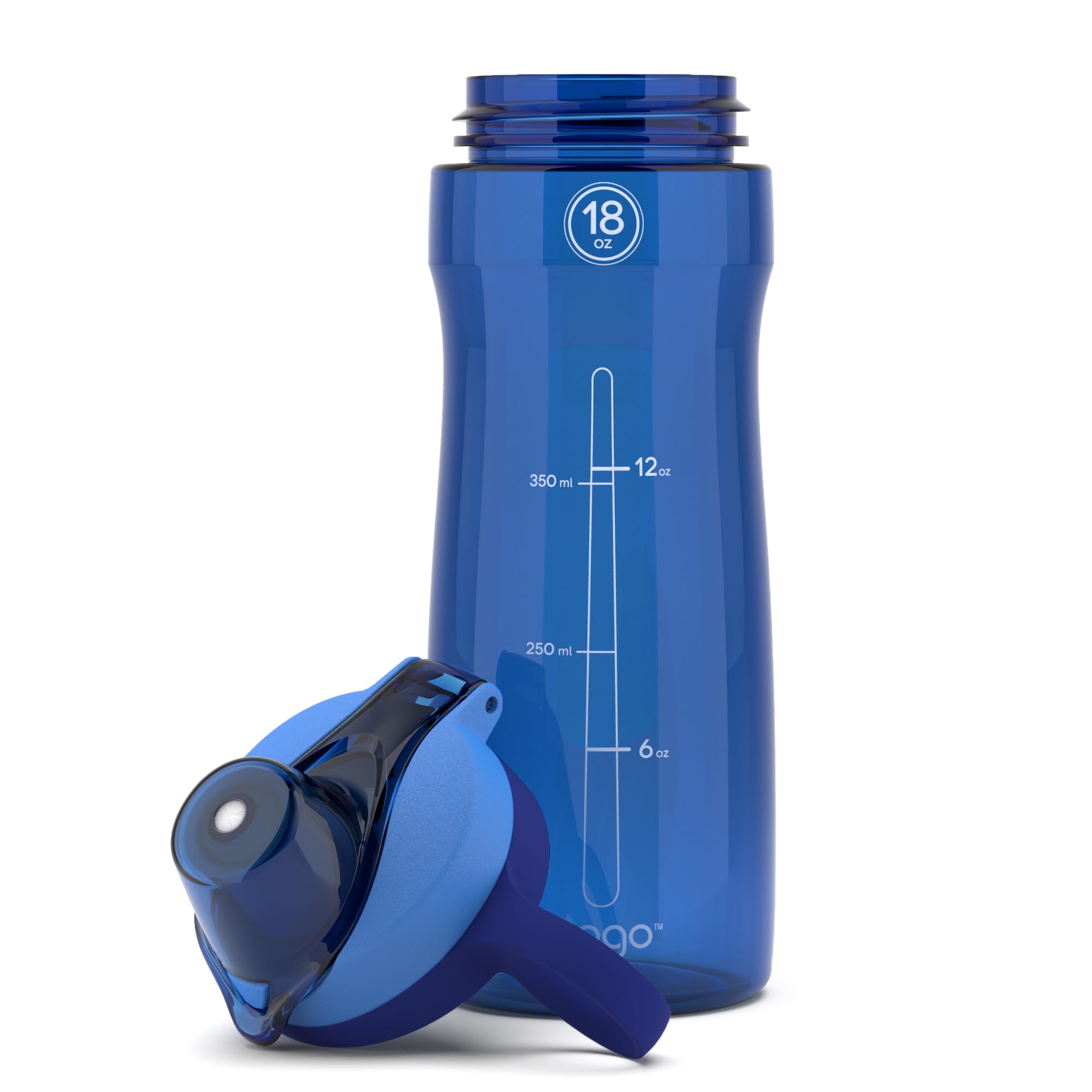 Pogo BPA-Free Tritan Plastic Water Bottle with Chug Lid  18 Oz  Blue