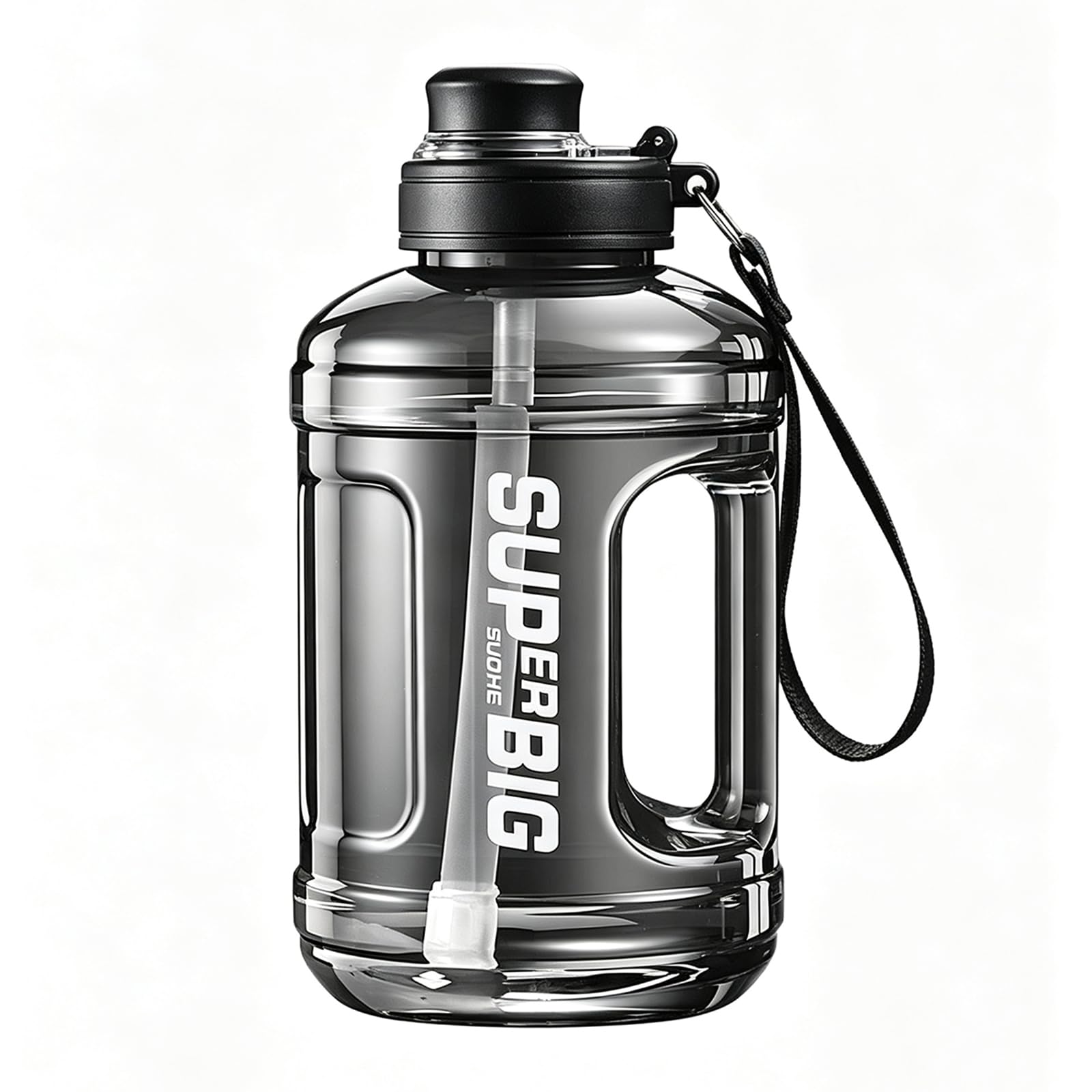 sanheshun Water Bottle 54oz Tritan with Straw, BPAFree Leakproof