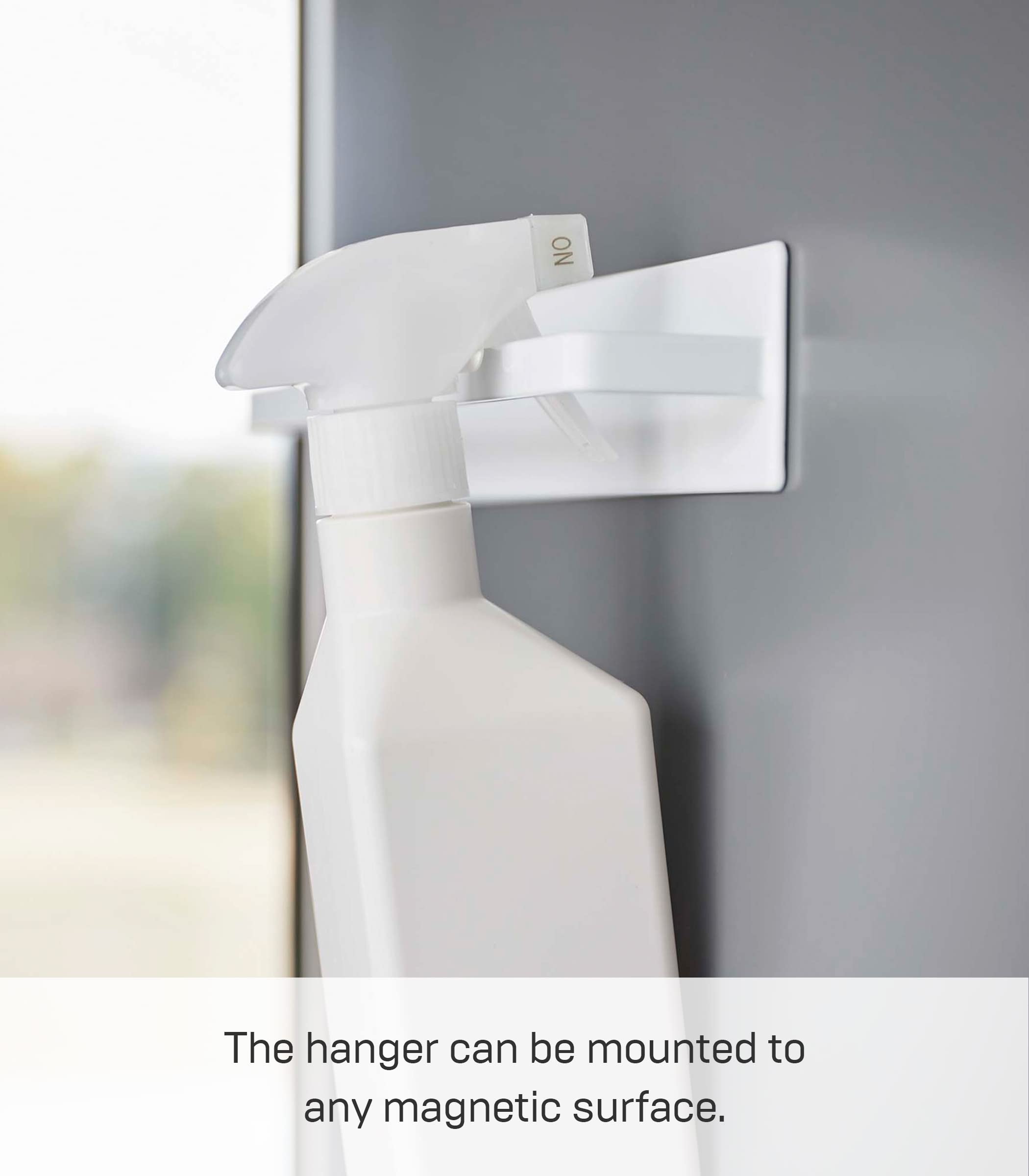 Yamazaki Home Wide Magnetic Kitchen Dish Towel Hanger Rack Holder For Refrigerator Or Wall | Steel, One Size, White