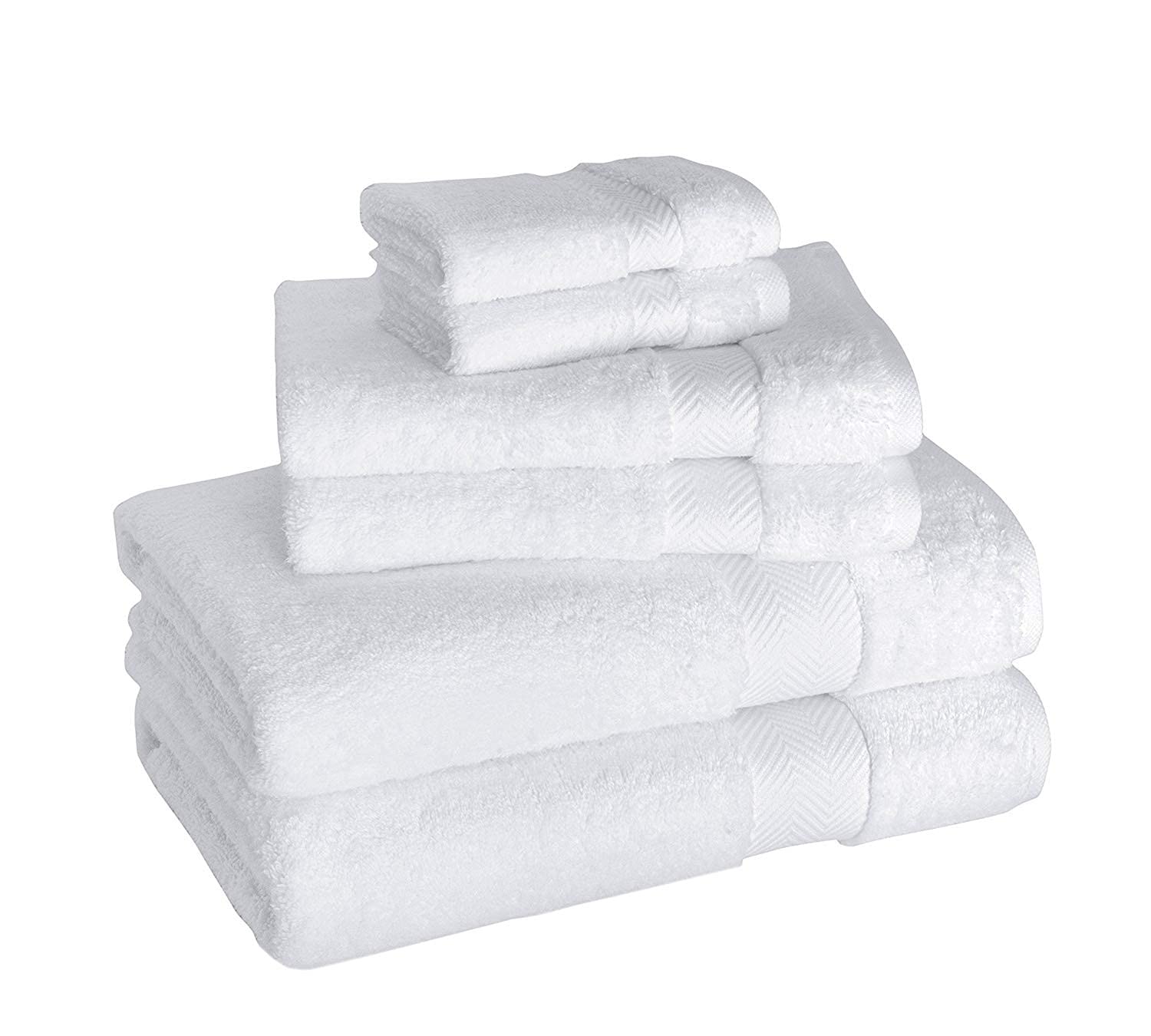 Ctt Classic Turkish Towels Set Of 6-100% Turkish Cotton, Absorbent & Comfy, Includes 2 Bath Towel 2 Hand Towel & 2 Washcloth | (