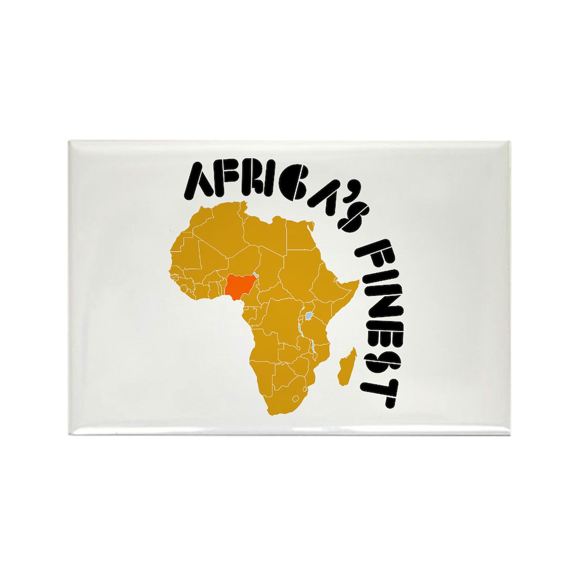 Cafepress Nigeria Africa'S Finest Rectangle Magnet, 3''X2'' Refrigerator Magnet