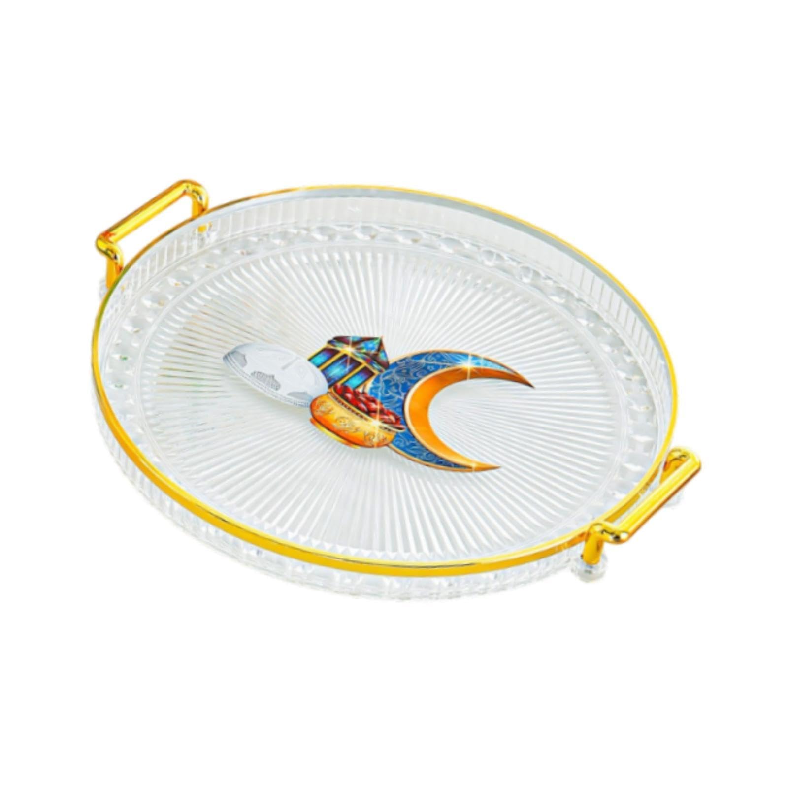 Myaddiction Coffee Table Tray Simple Round Serving Tray For Dried Fruit Snack Restaurant