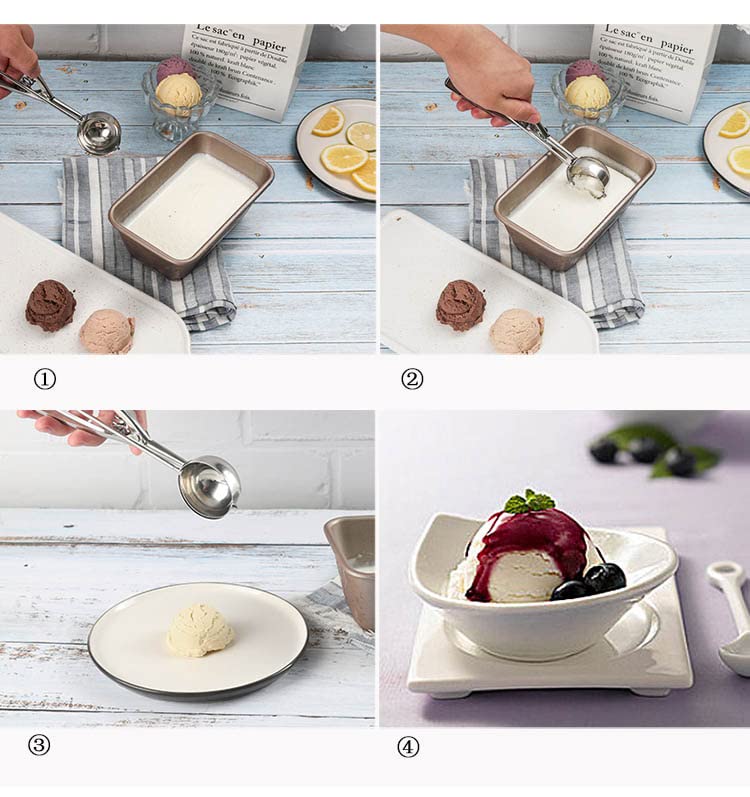 Medium Cookie Scoop, 2.8 Tbsp / 42 Ml / 1.4 Oz,2 Inches / 5 Cm Ball, 18/8 Stainless Steel,Secondary Polishing, Ice Cream Scoop,D