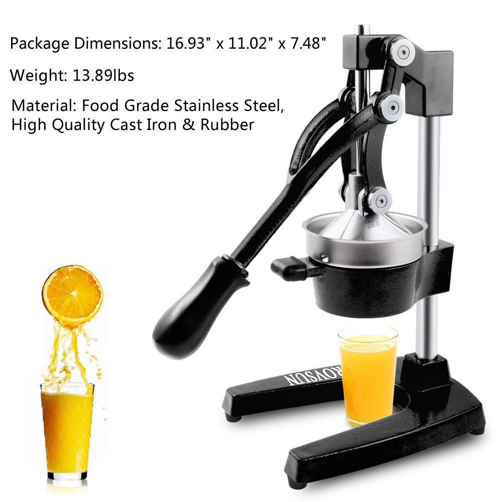 Rovsun Professional Citrus Juicer Lemon Squeezer, Commercial Grade Manual Fruit Press Juicer For Lemon Pomegranate Orange Juice,