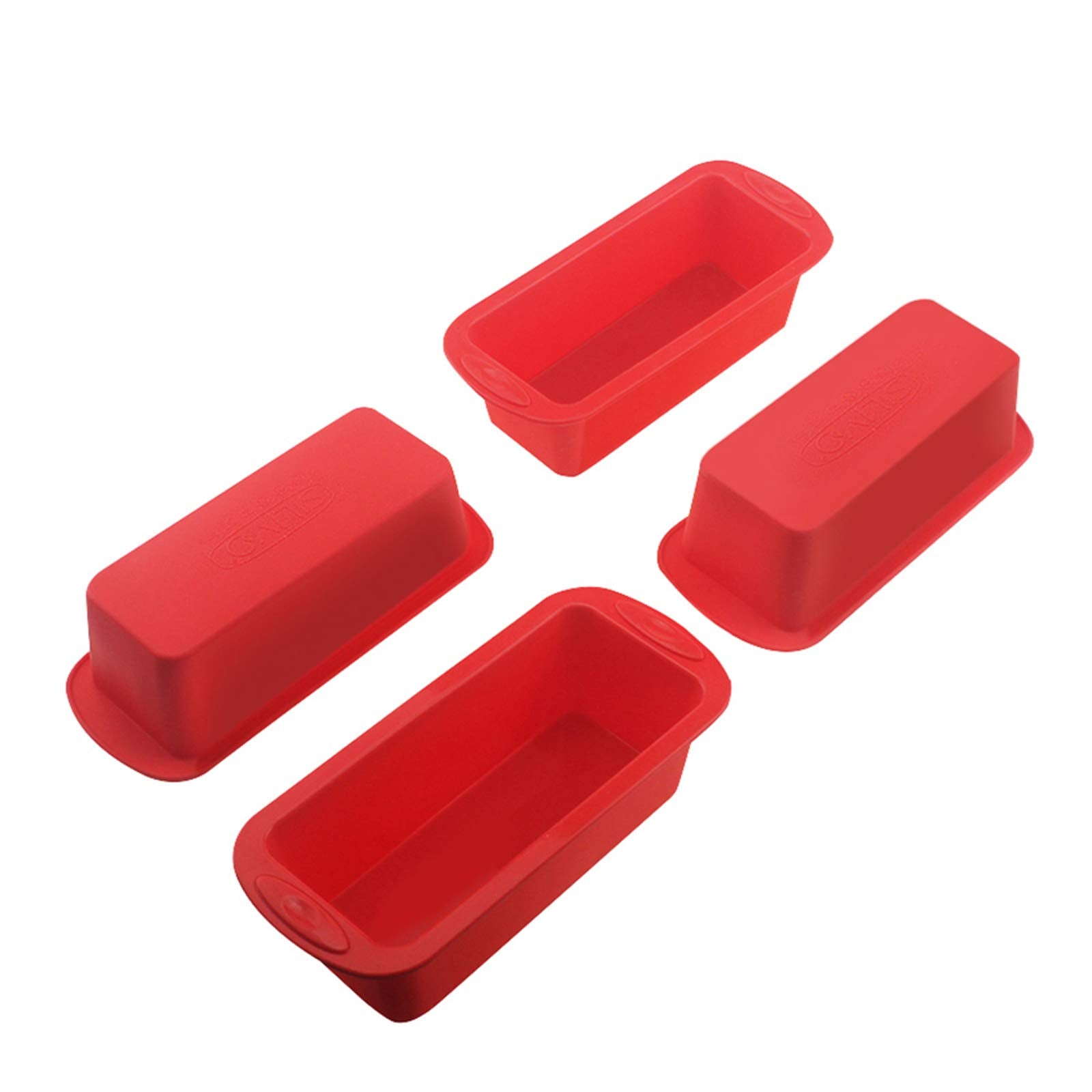 Silivo 4 Pack Mini Loaf Pans - Nonstick Mini Bread Loaf Pans, Silicone Mini Loaf Baking Pans For Small Loaf, Bread And Meatloaf