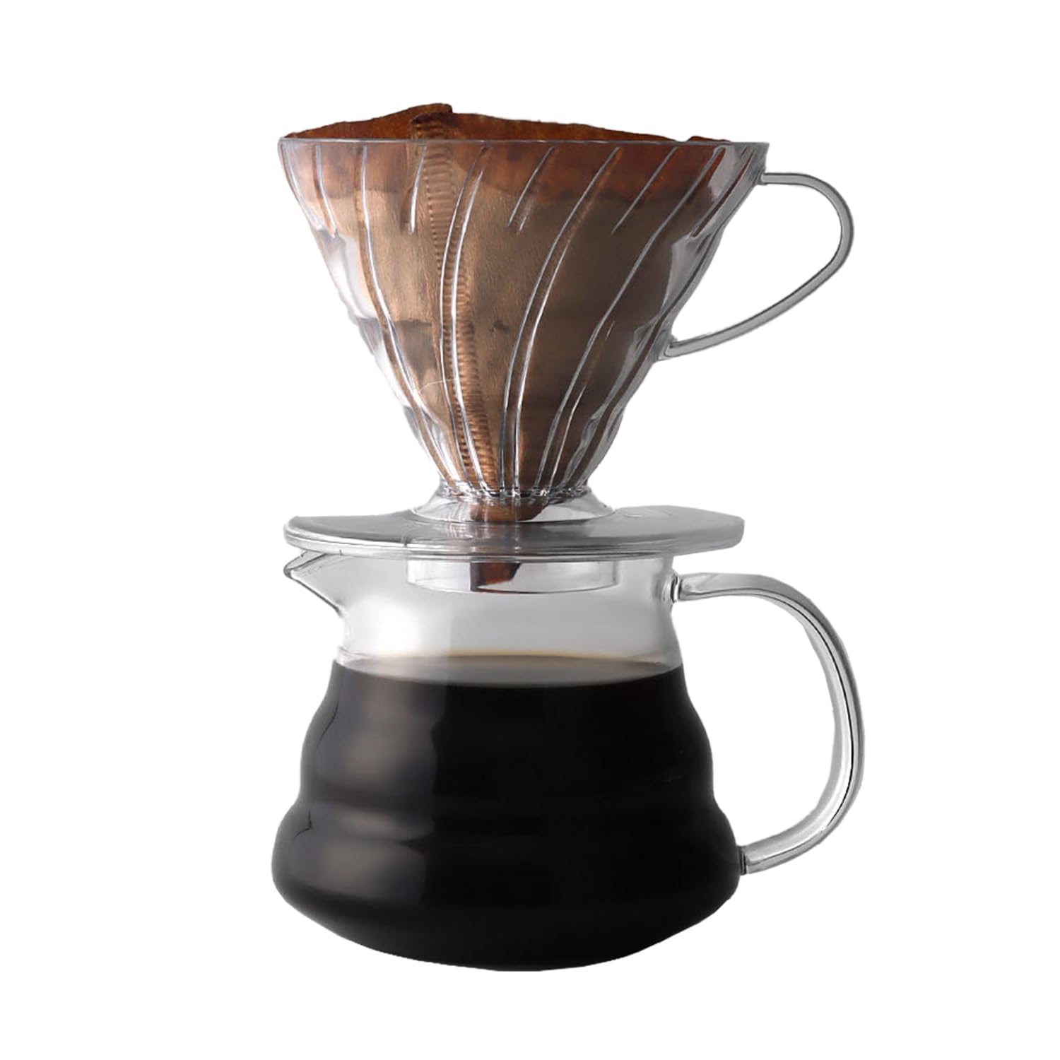 Marirao Pour Over Coffee Maker - Large Clear Manual Dripper for Travel, Camping, Office, Home - Slow Brewing Accessories