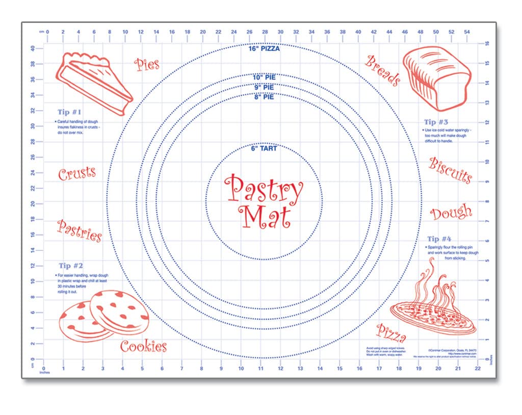 Cut N' Funnel Large Premium Flexible Plastic Pastry Mat 24'' X 18'' Made In The Usa Of Bpa Free Flexible Plastic